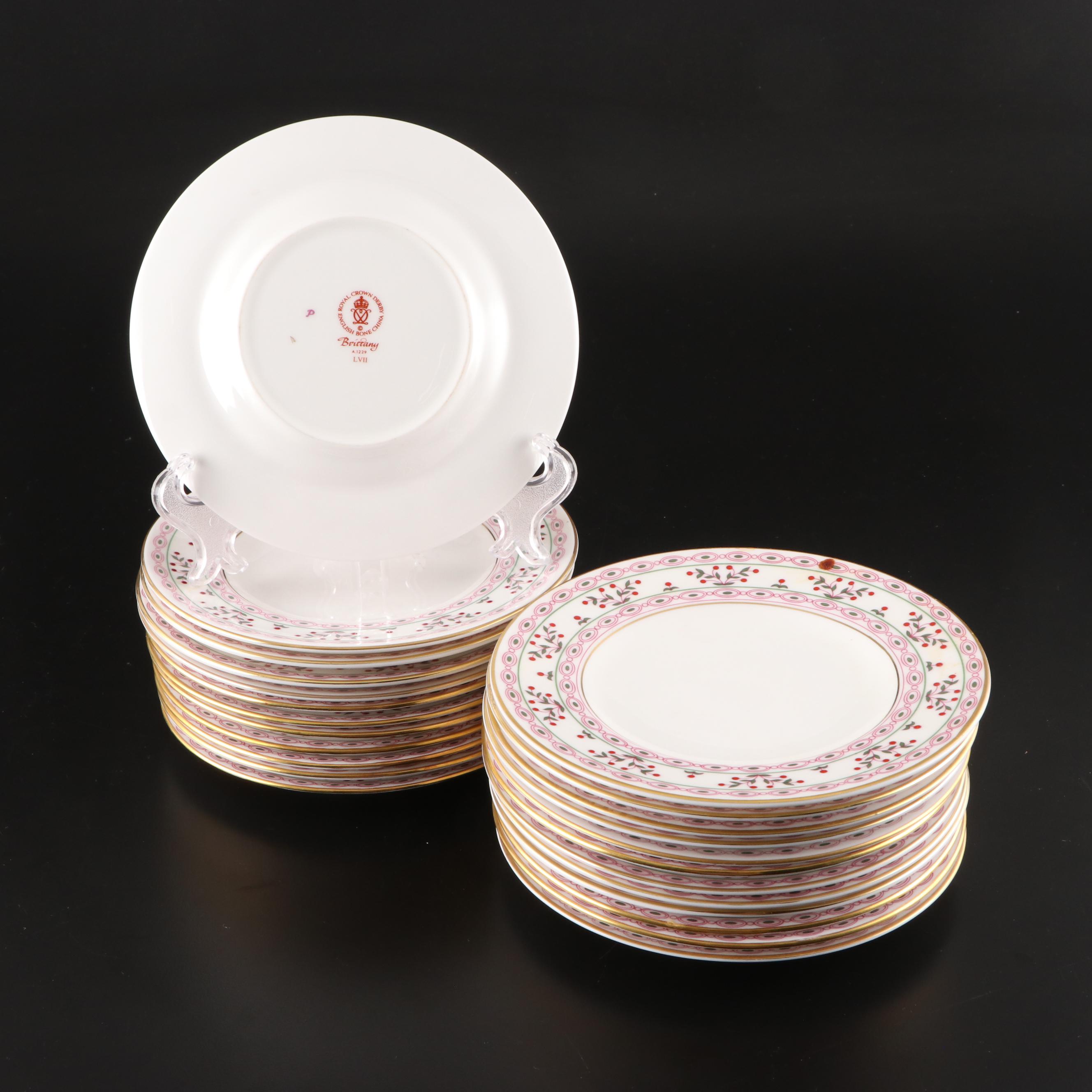 Royal Crown Derby "Brittany" Bone China Dinnerware, 1960–1997