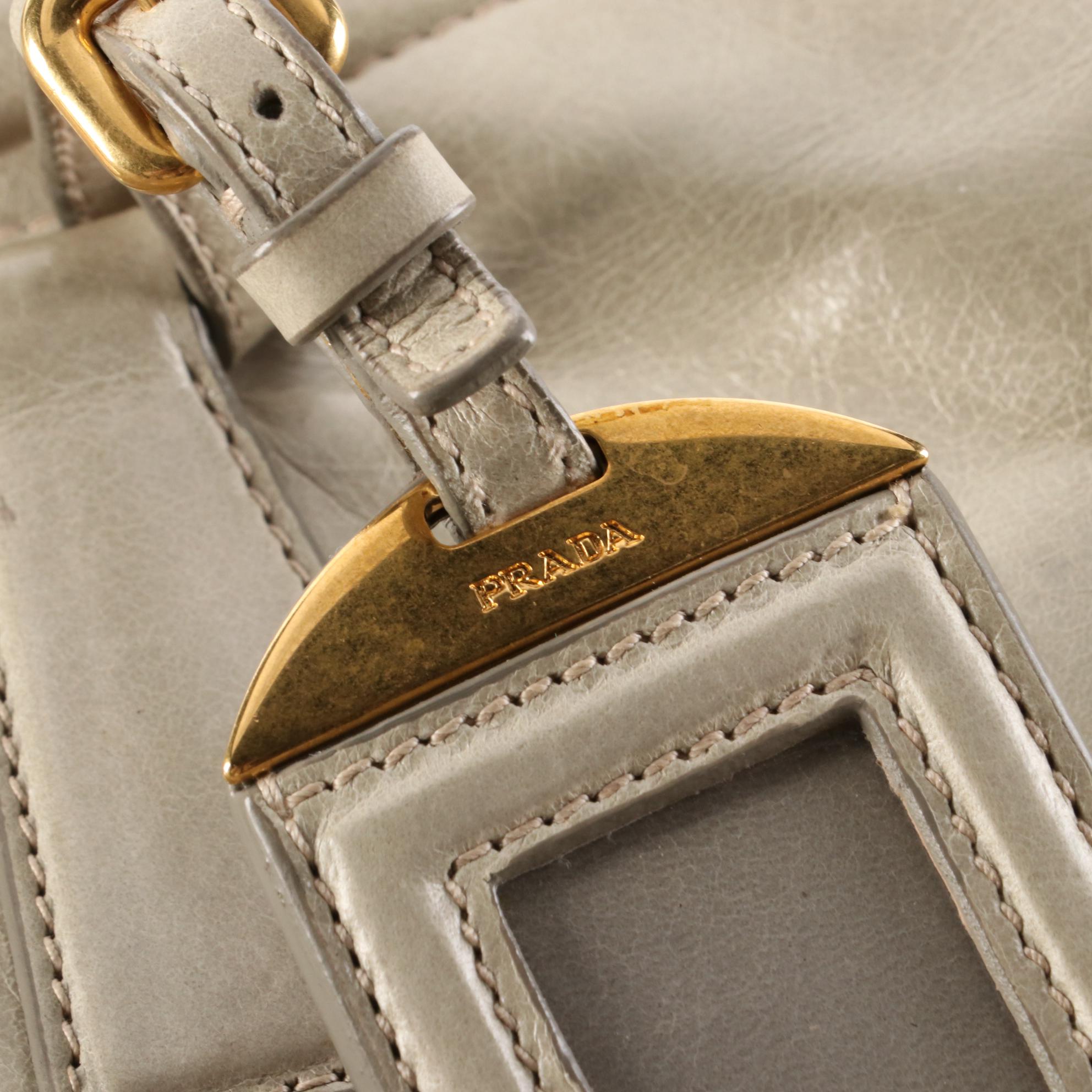 Prada Two-Way Handbag in Calfskin Leather