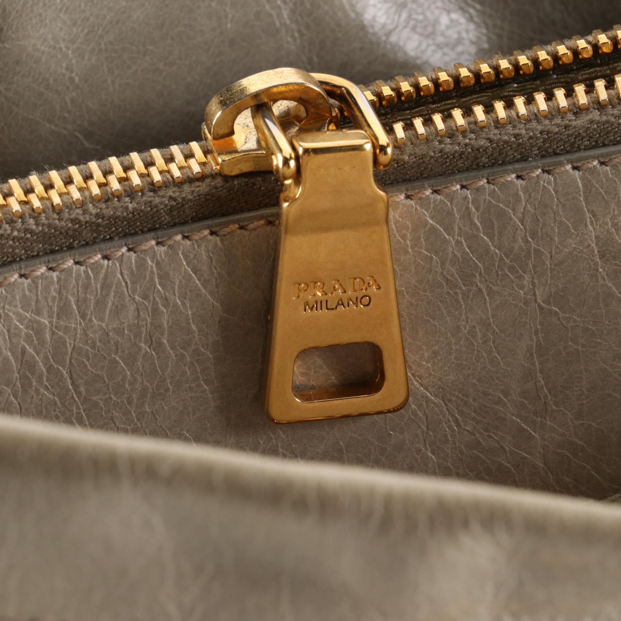 Prada Two-Way Handbag in Calfskin Leather