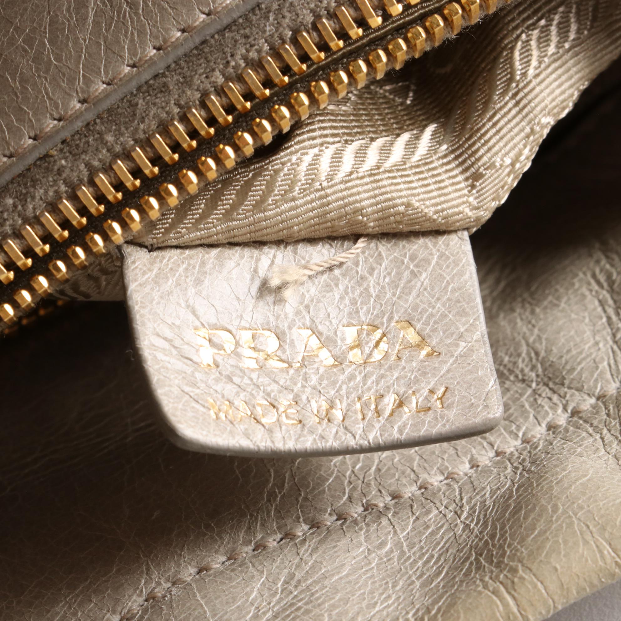 Prada Two-Way Handbag in Calfskin Leather