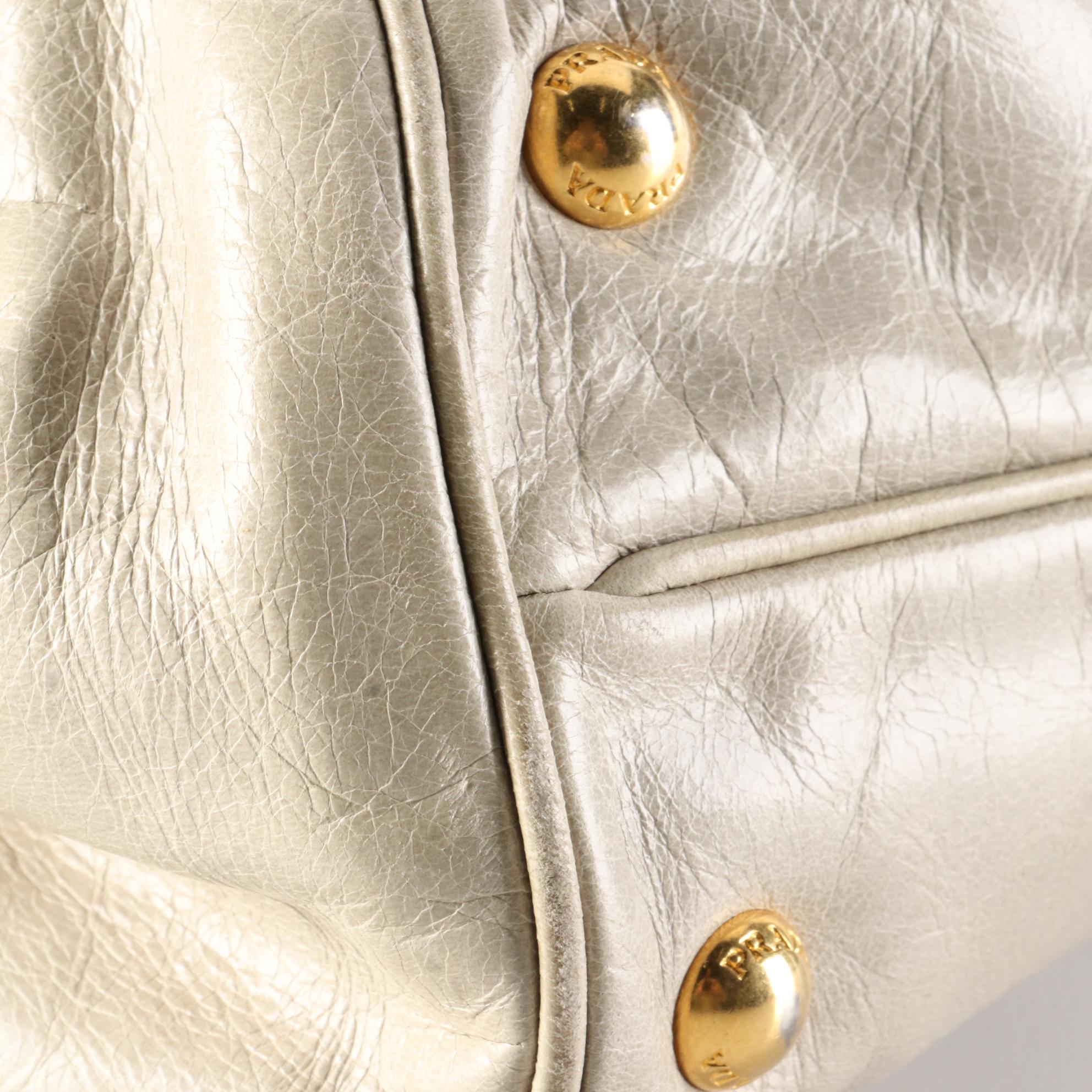 Prada Two-Way Handbag in Calfskin Leather