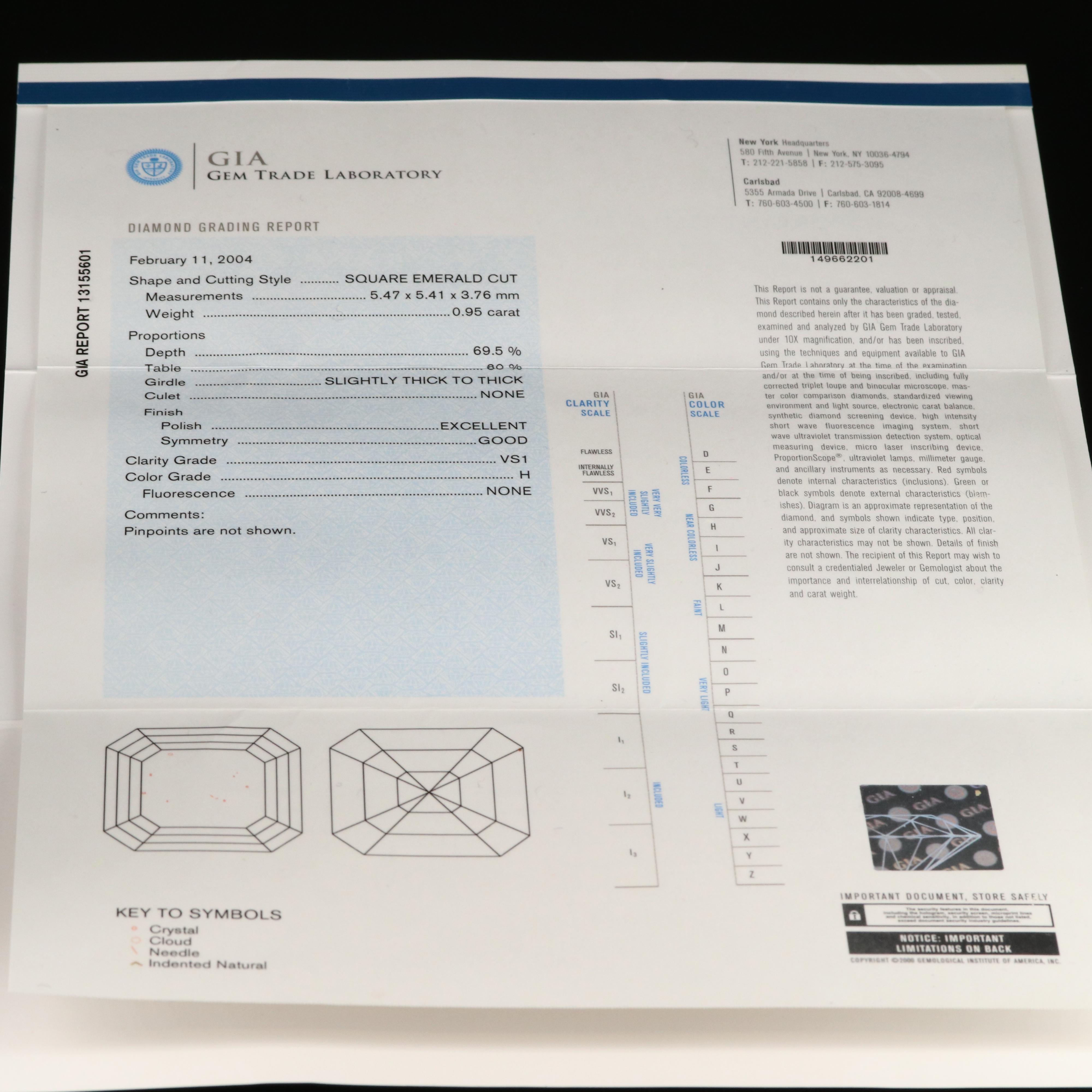 14K 1.21 CTW Diamond Ring with GIA Report
