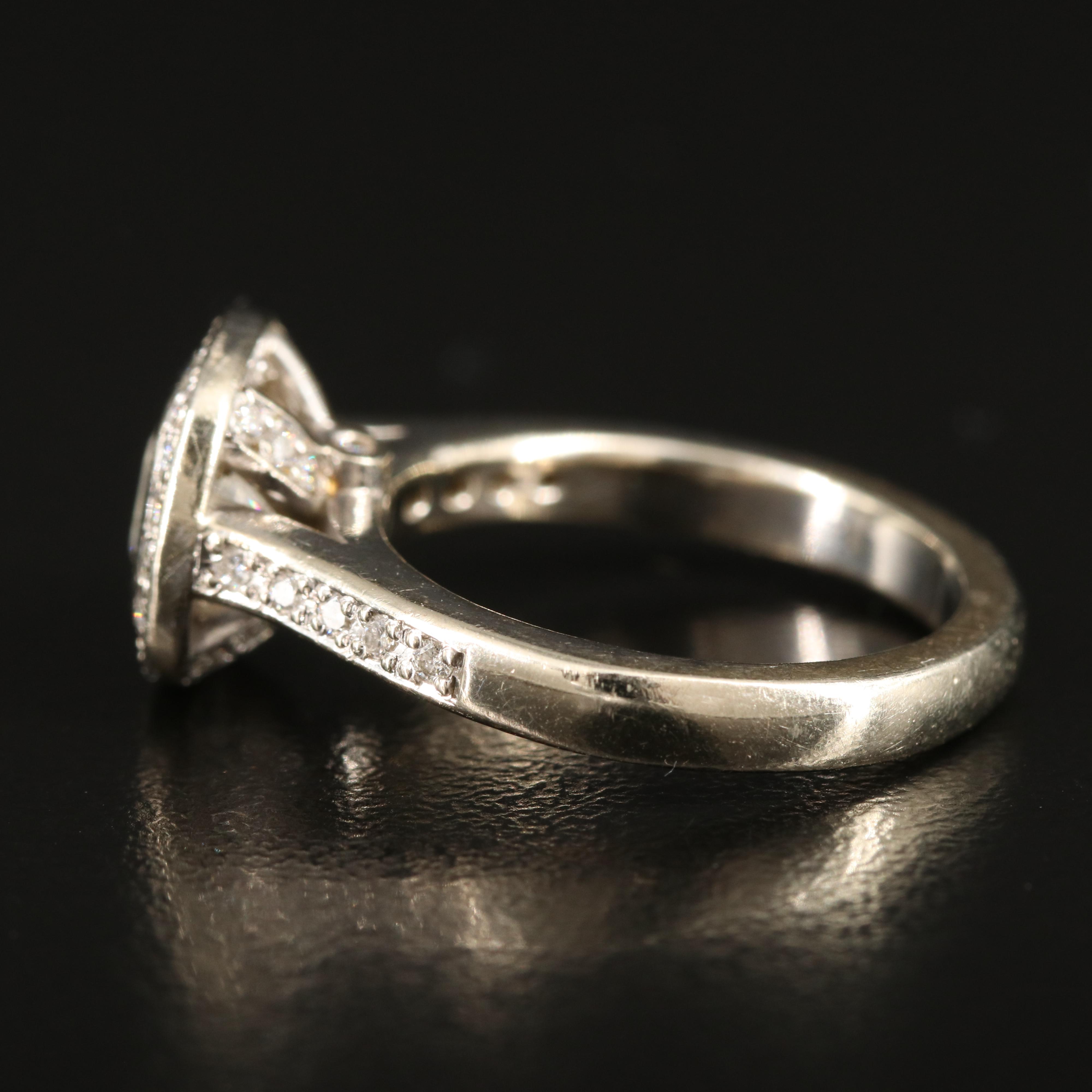 14K 1.21 CTW Diamond Ring with GIA Report