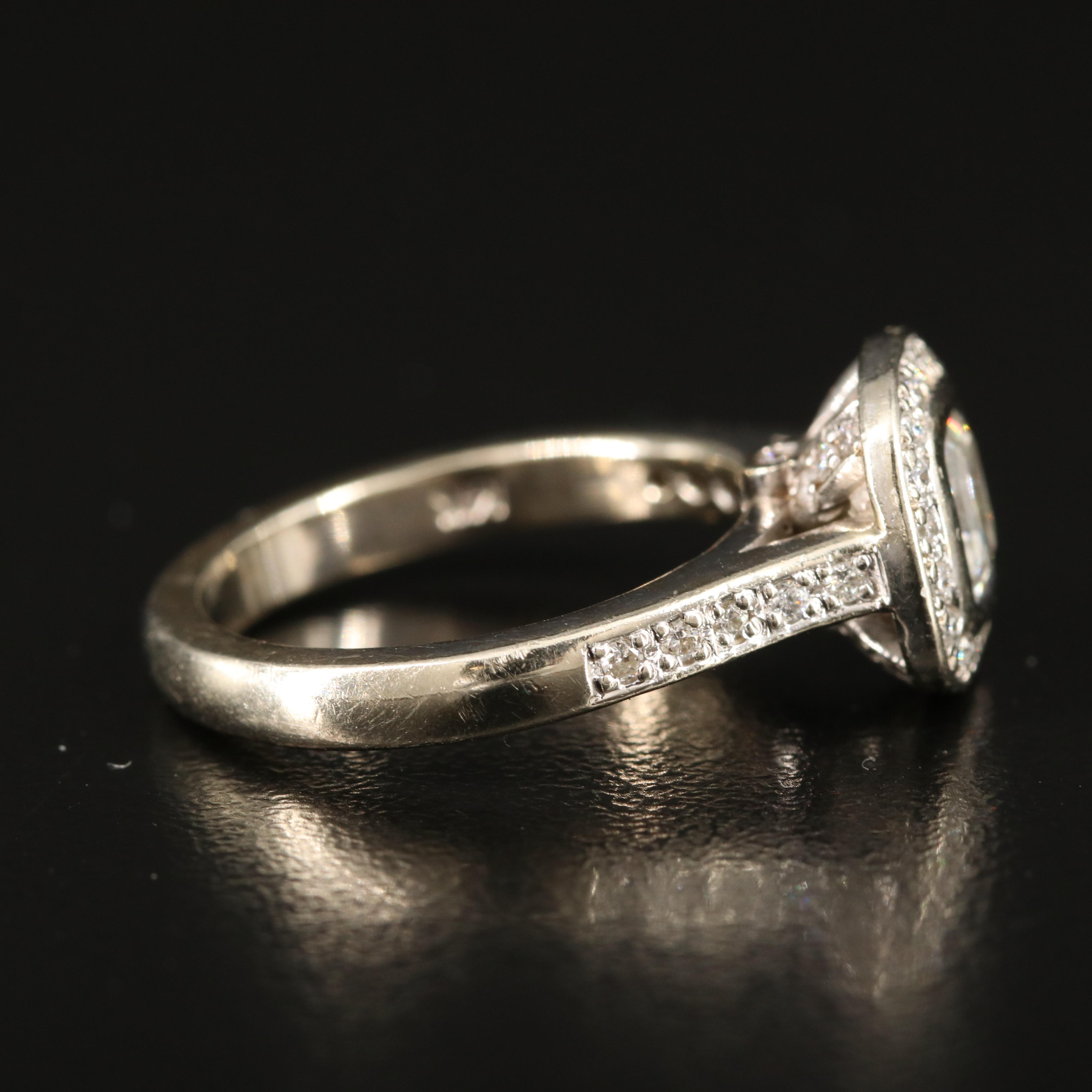 14K 1.21 CTW Diamond Ring with GIA Report