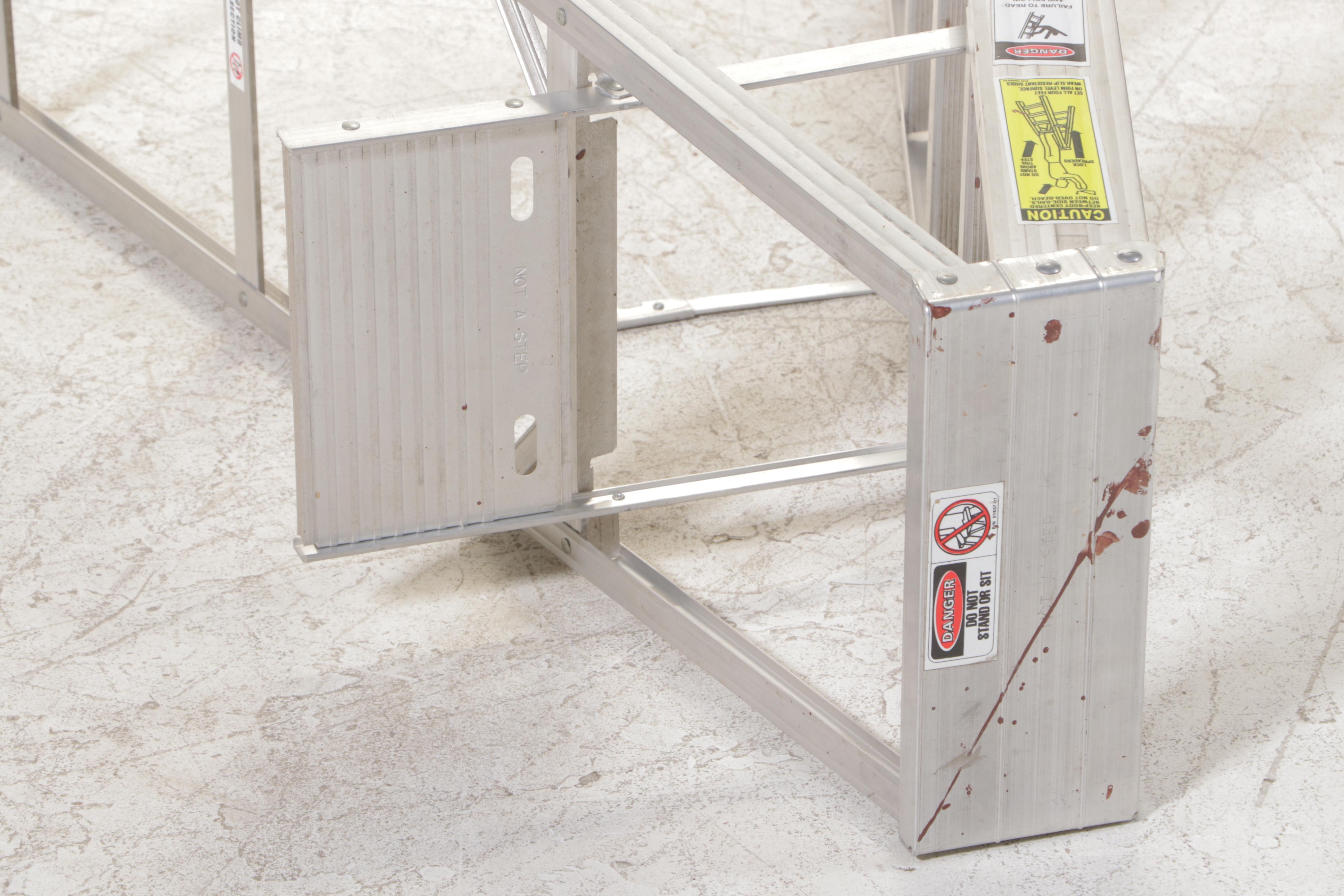 All-American Ladder 6' Aluminum Step Ladder With Cosco Step Stool