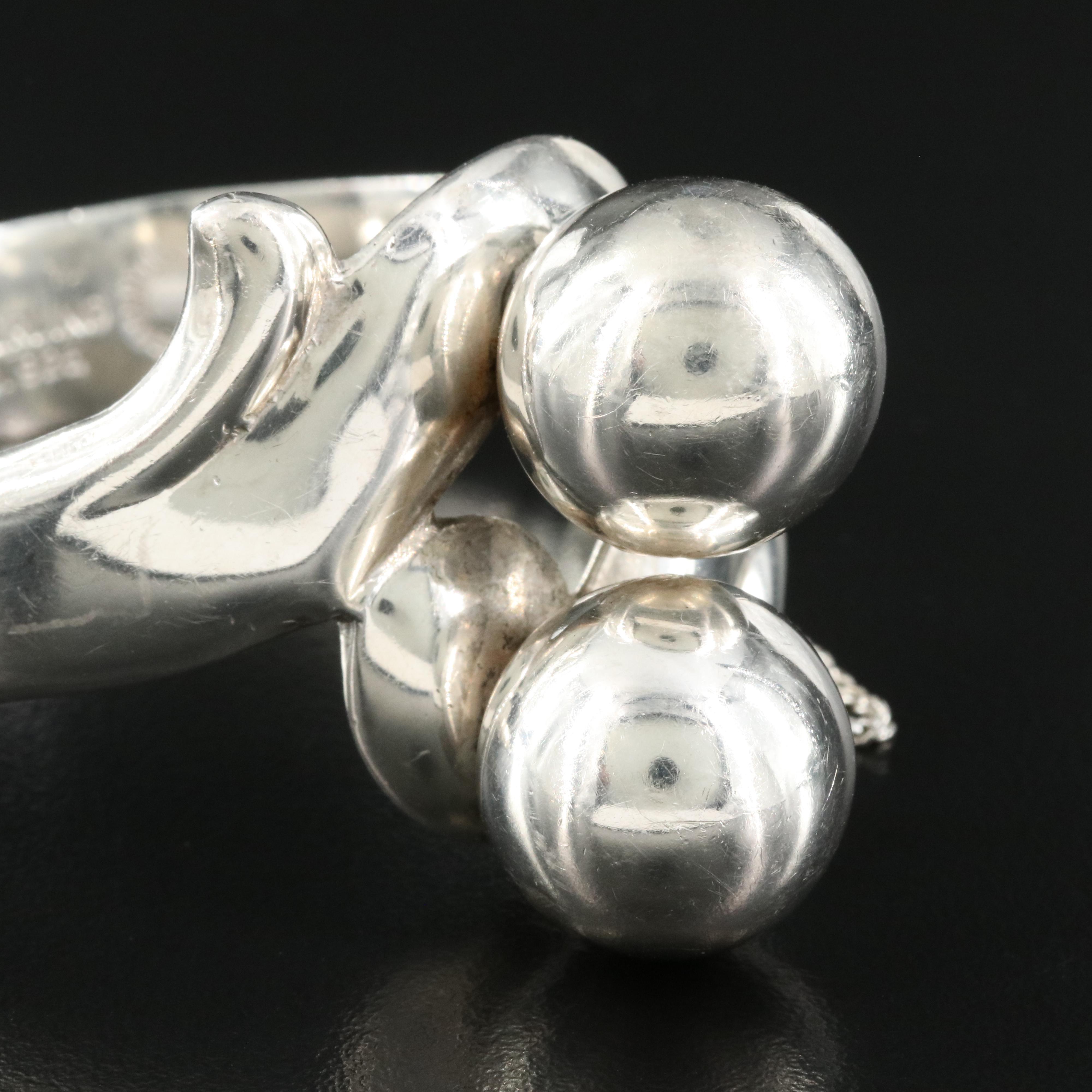 Mexican Gonzalo W Moreno Sterling Hinged Bracelet