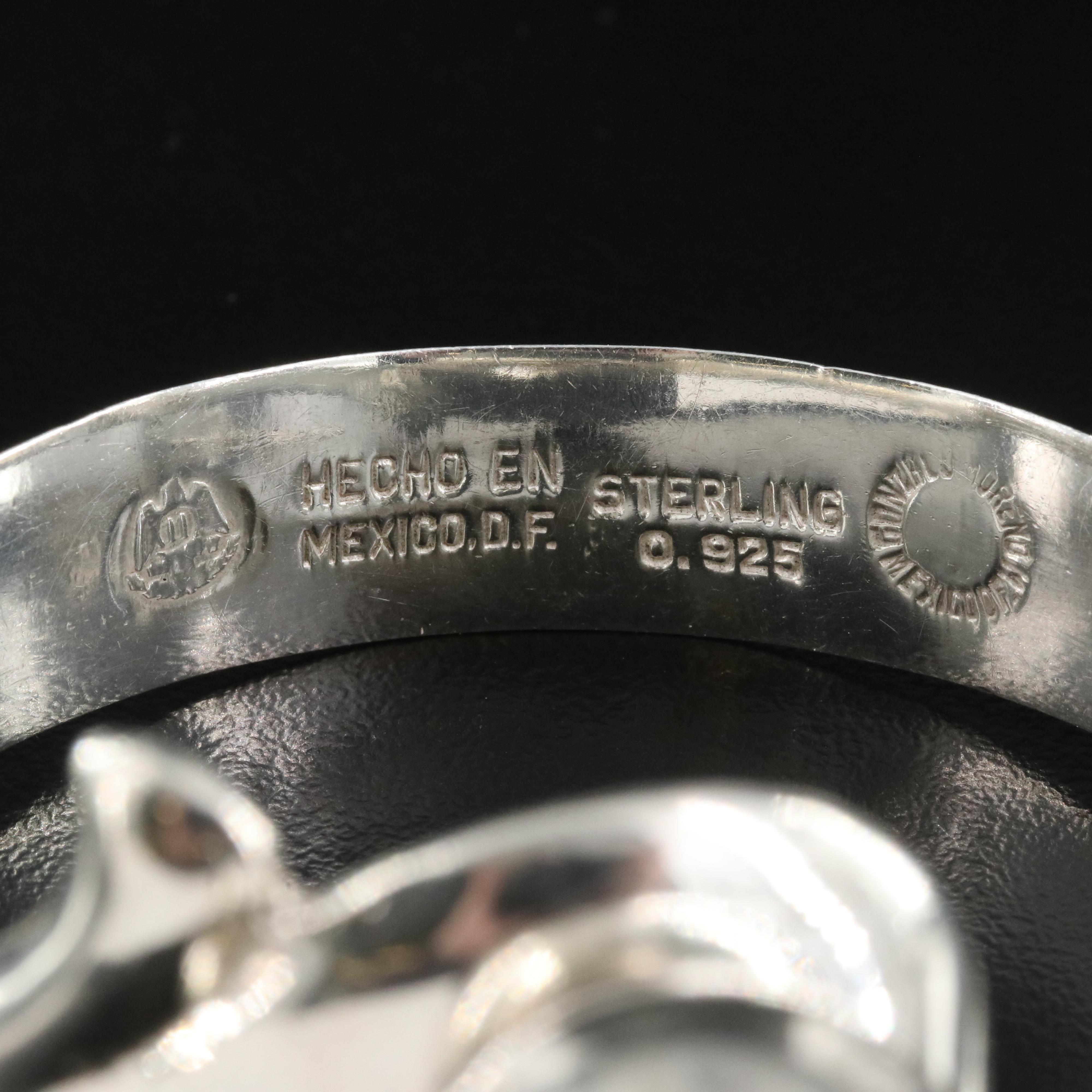 Mexican Gonzalo W Moreno Sterling Hinged Bracelet