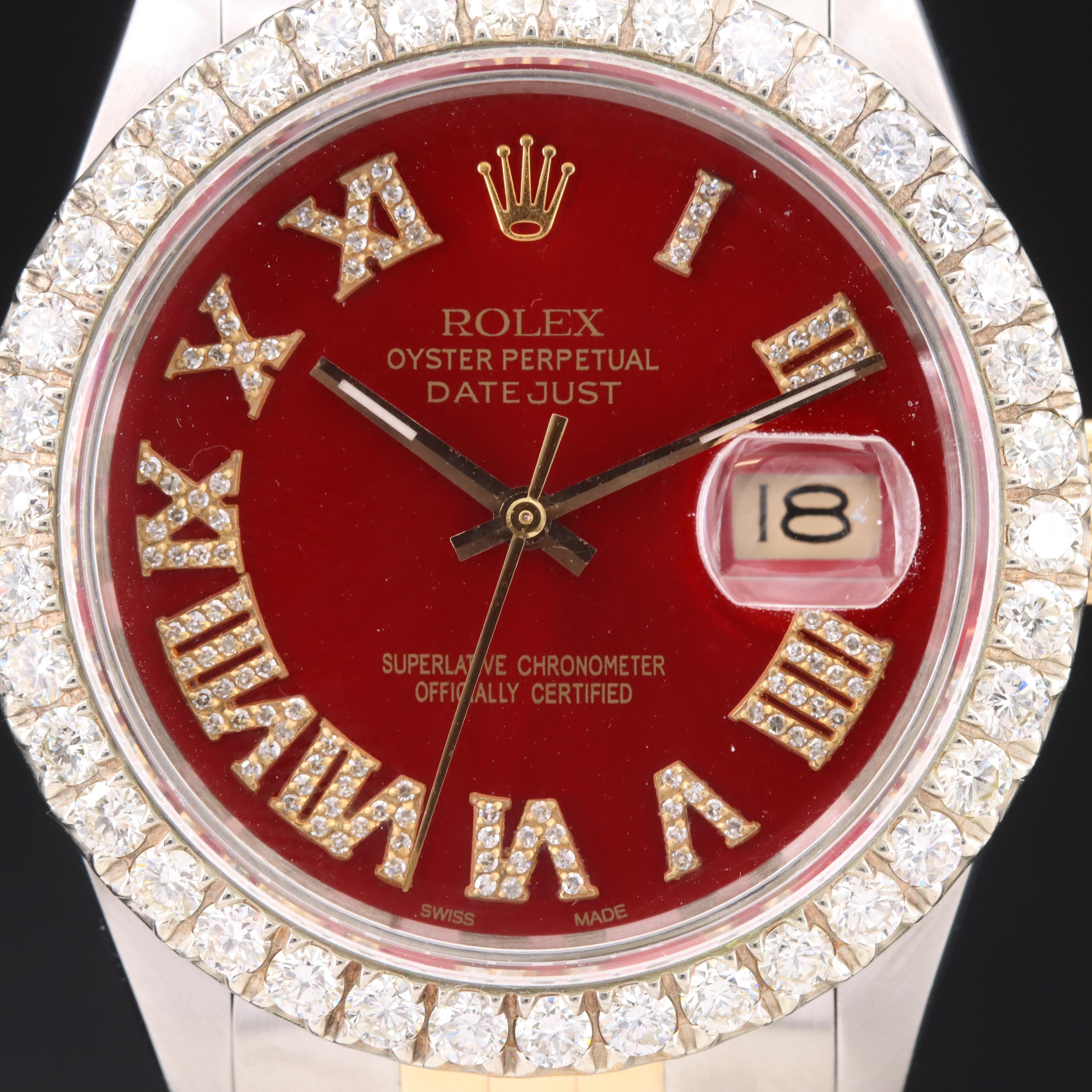 1986 Rolex Oyster Perpetual Datejust 2.70 CTW Diamond Watch
