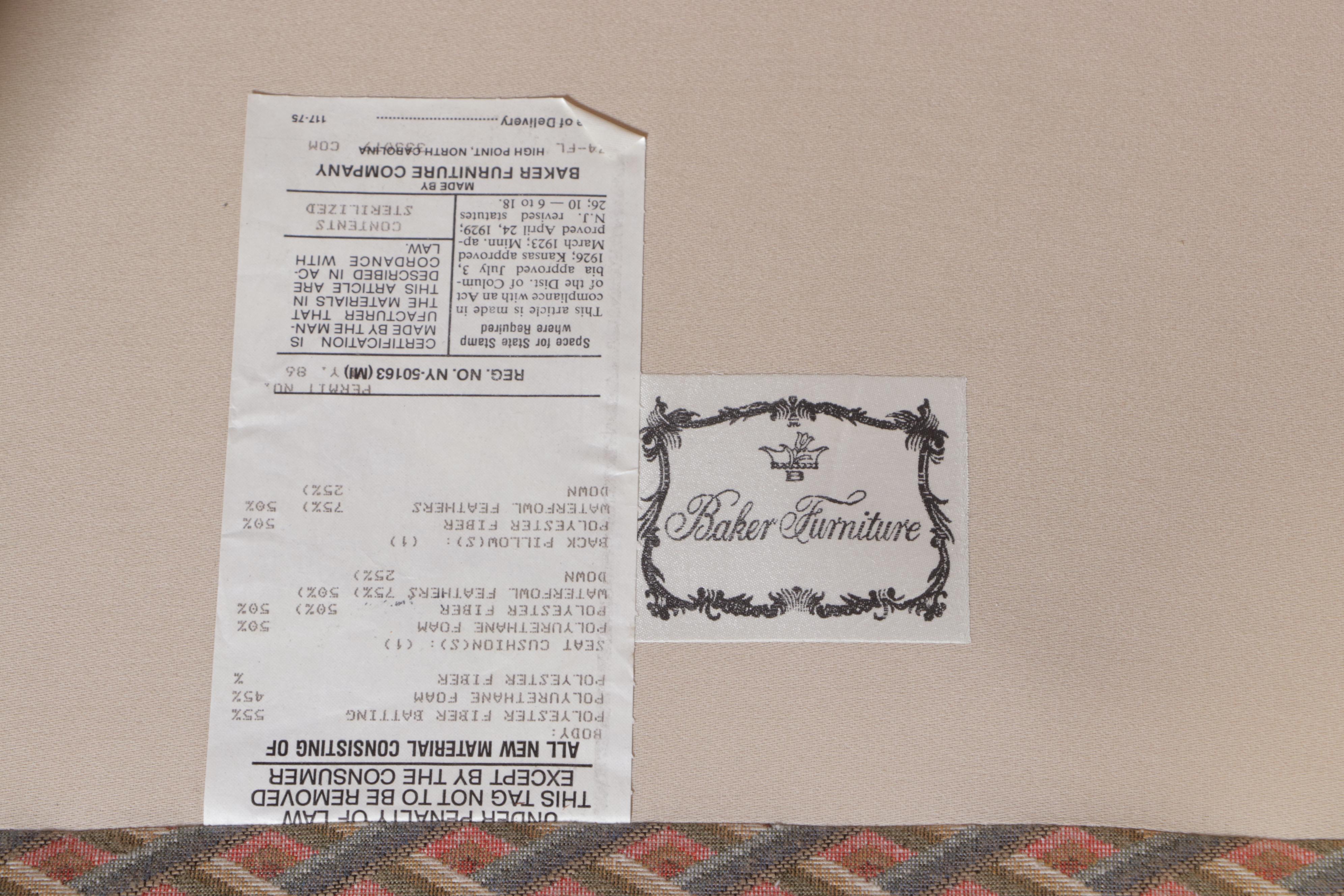 Baker Furniture Custom-Upholstered Easy Armchair