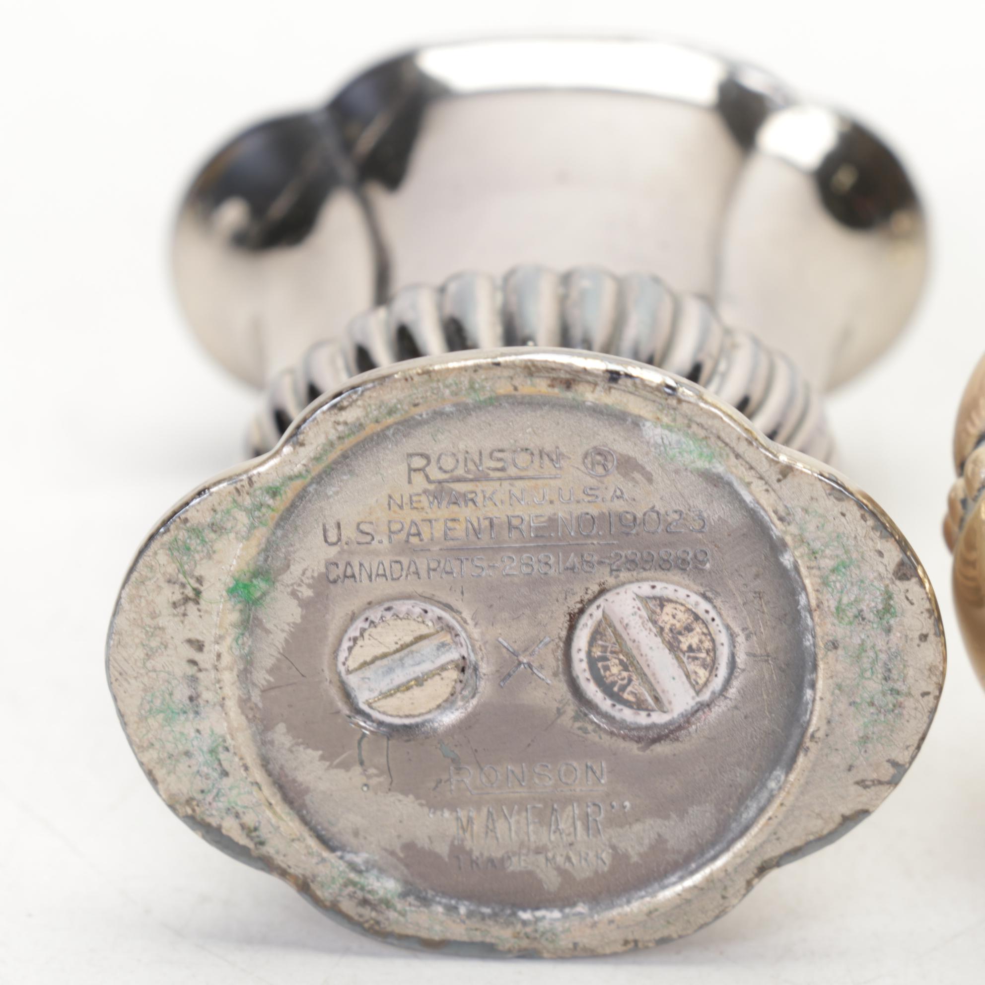 Webster Co. Sterling Rimmed Coasters with Other Tableware and Table Lighters