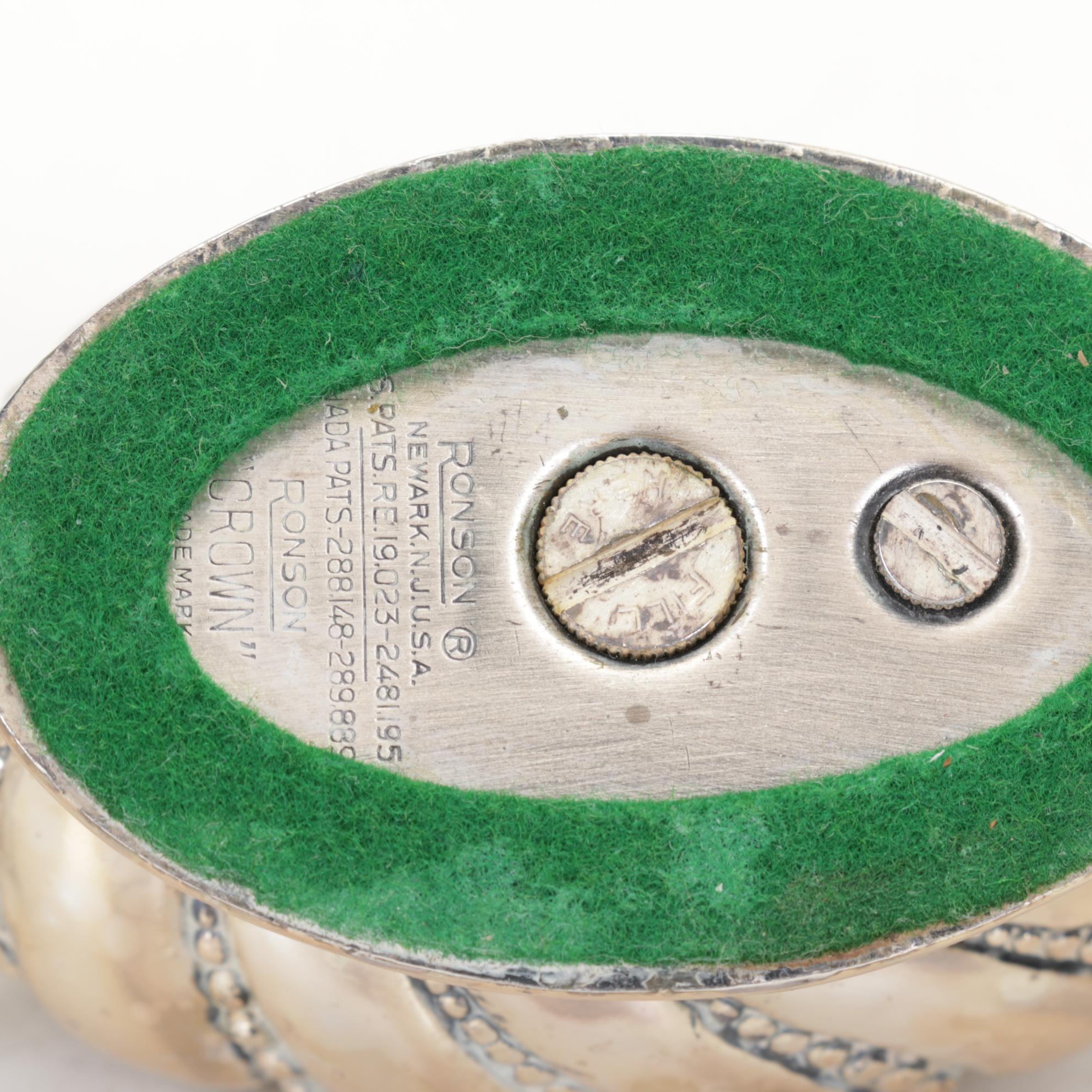 Webster Co. Sterling Rimmed Coasters with Other Tableware and Table Lighters