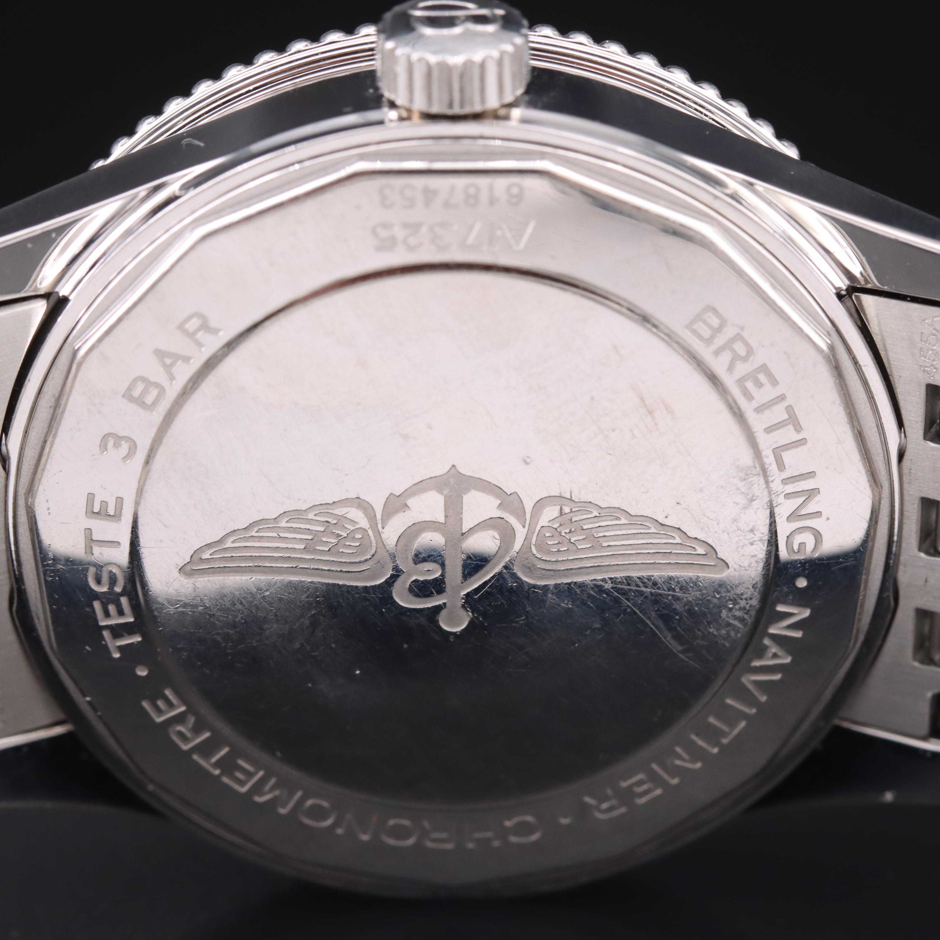 Breitling Navitimer 38 Black Dial Steel Automatic Watch