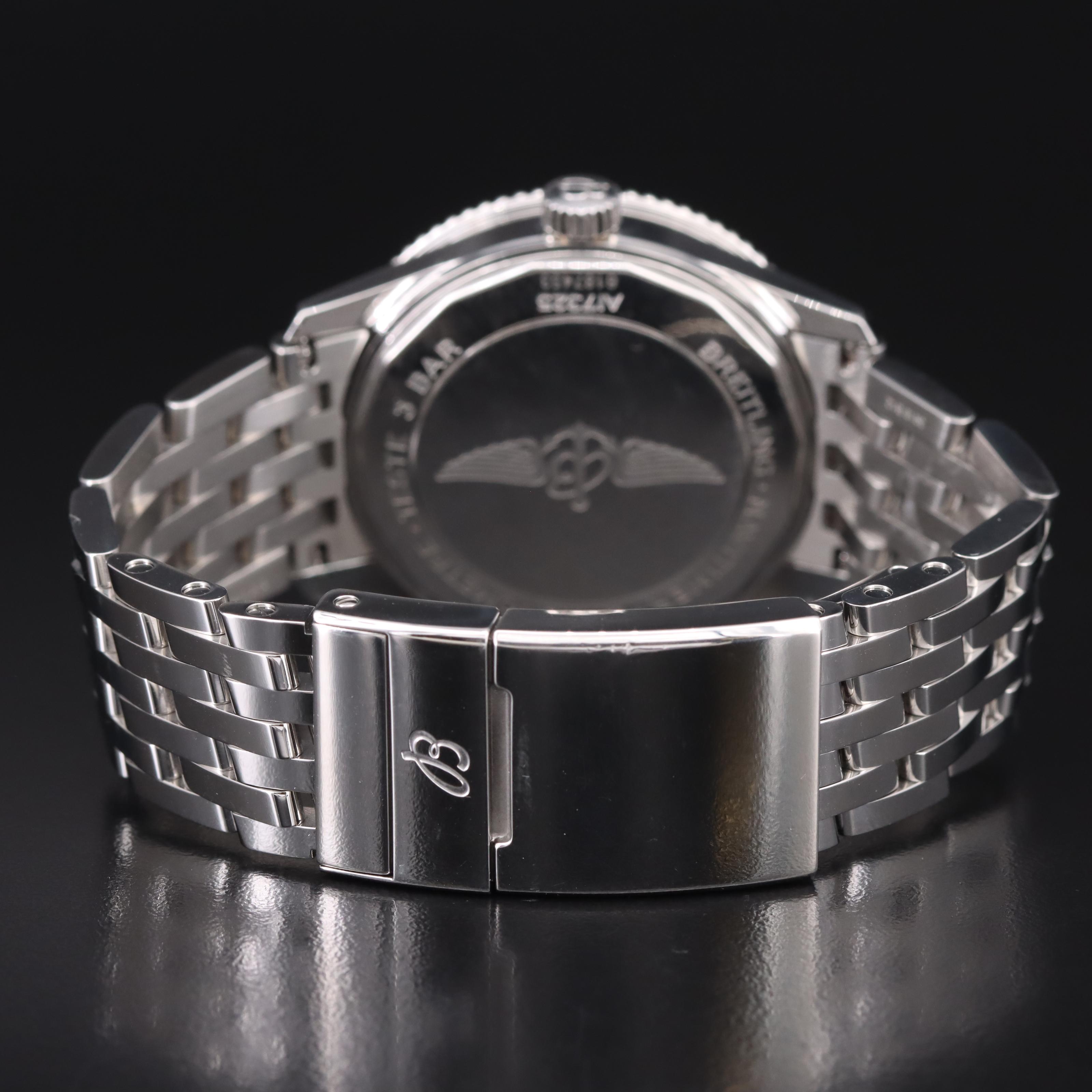 Breitling Navitimer 38 Black Dial Steel Automatic Watch