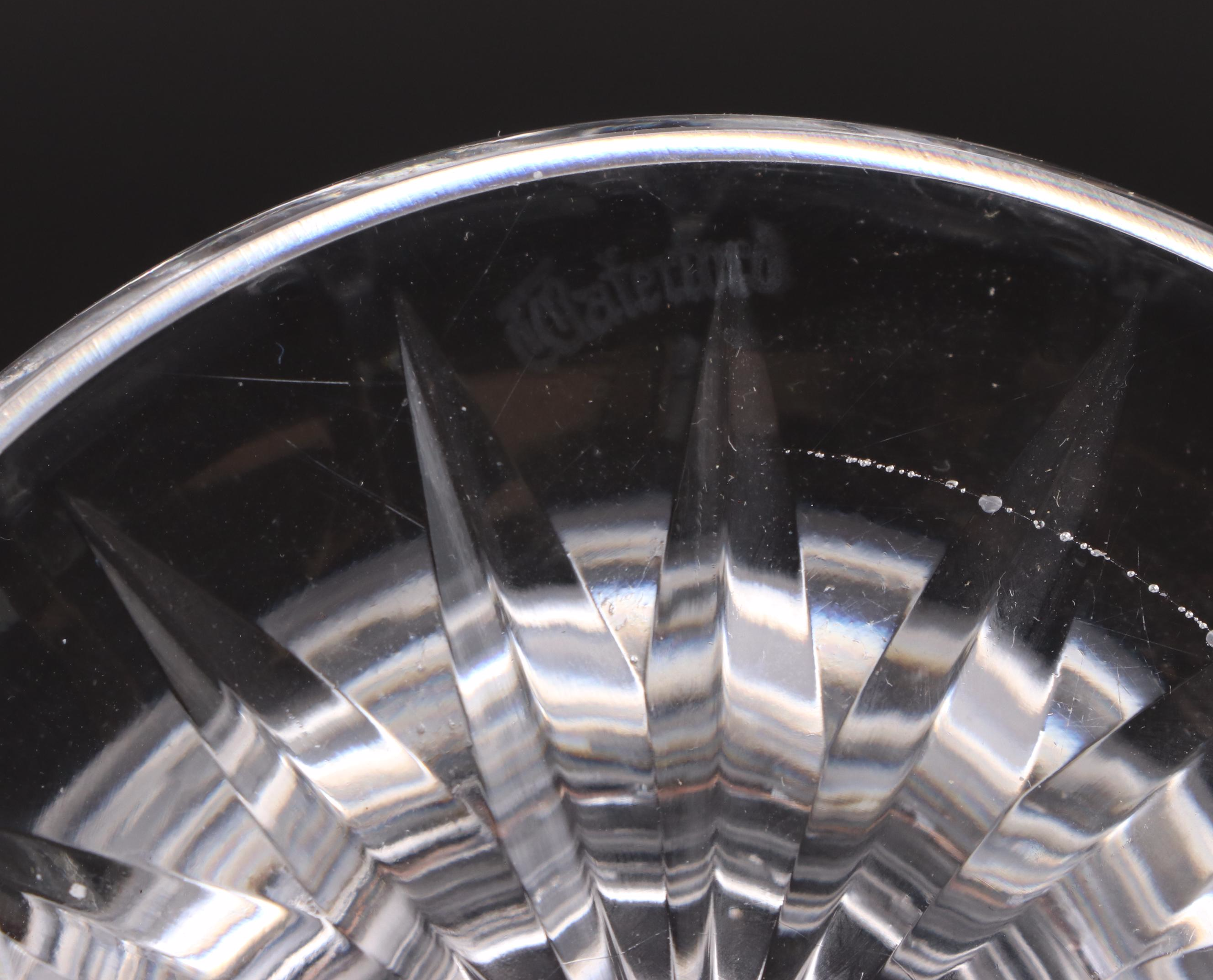 Waterford Crystal Footed Vase and Pair Candle Holders with Hurricanes