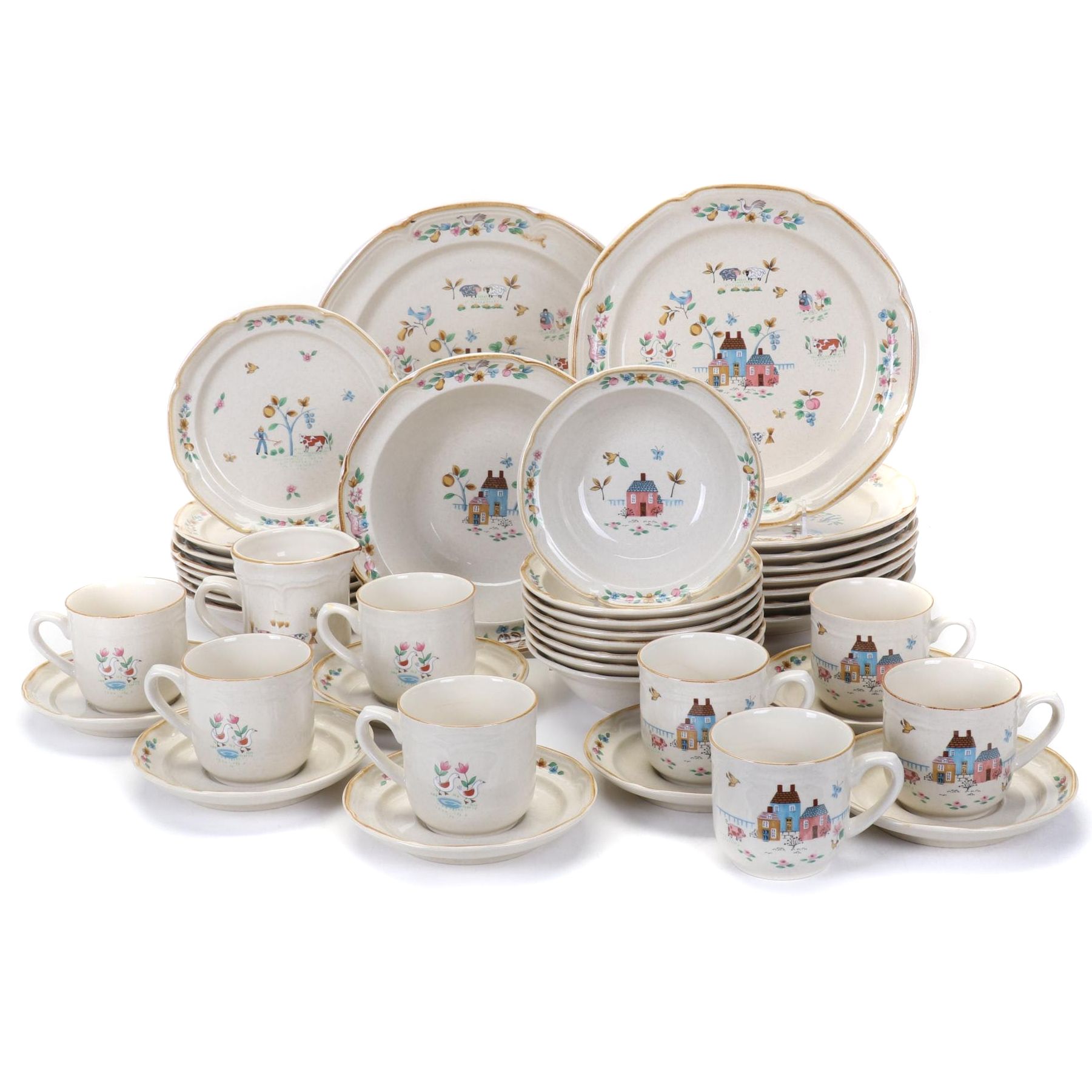 International Tableworks "Heartland" Stoneware Dinnerwear, Late 20th Century