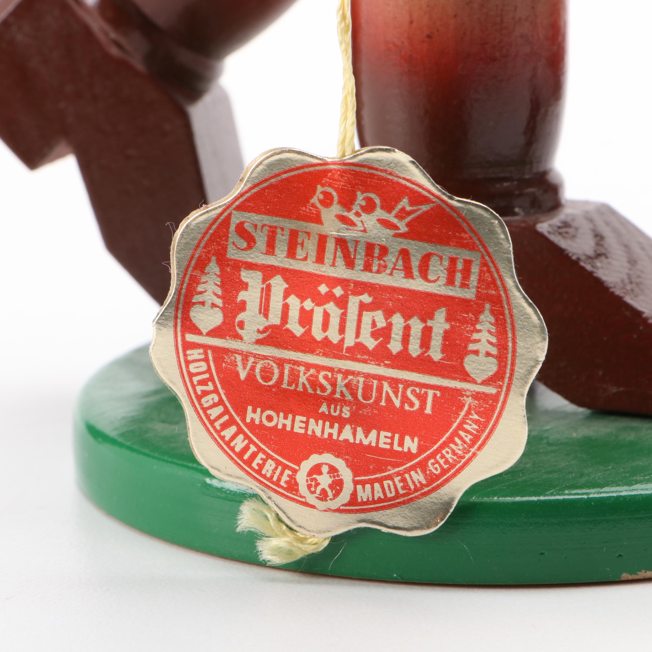 Steinbach and Other German Hand-Crafted Wooden Incense Smoker Figures