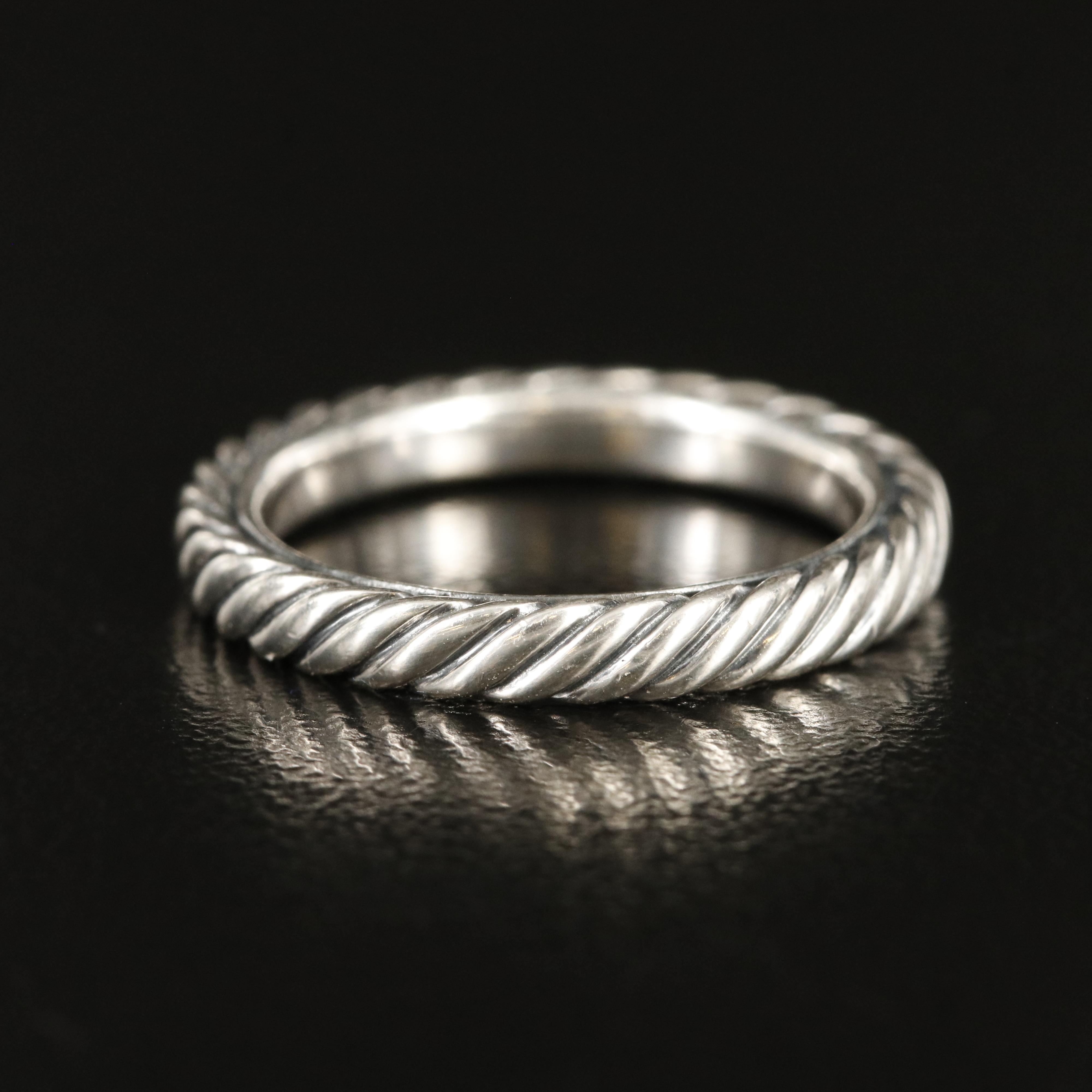 David Yurman Cable Collectibles Sterling Stack Ring