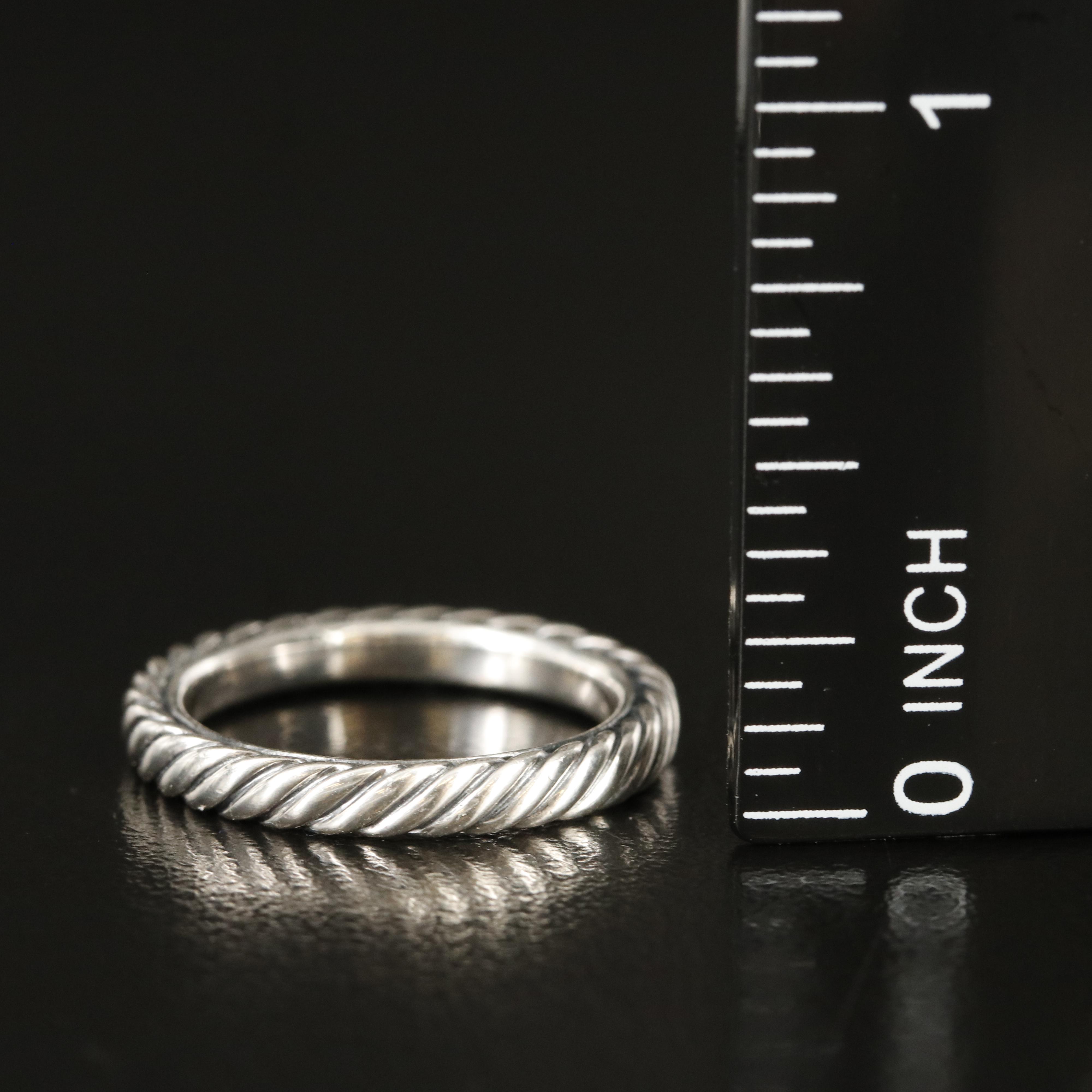 David Yurman Cable Collectibles Sterling Stack Ring