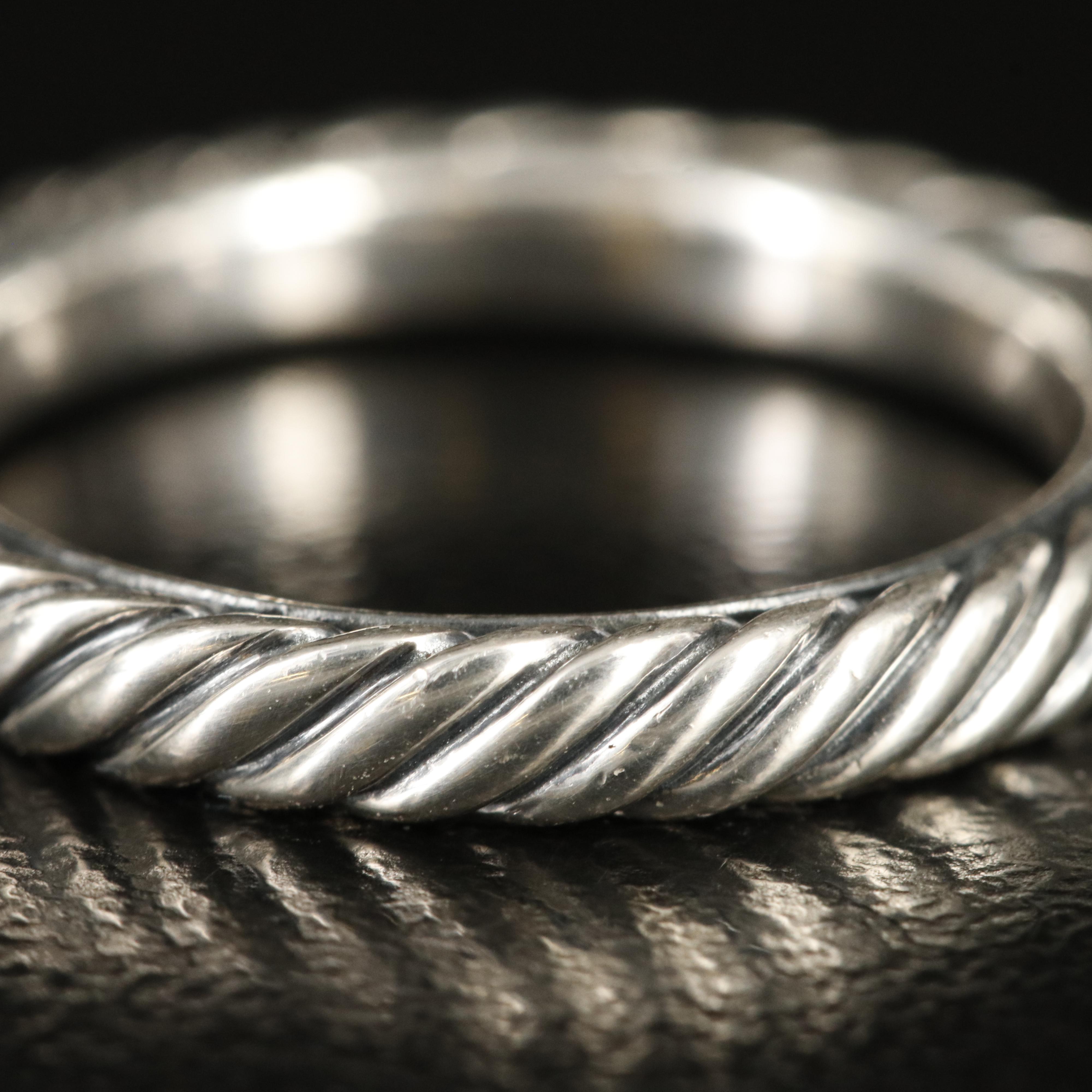 David Yurman Cable Collectibles Sterling Stack Ring
