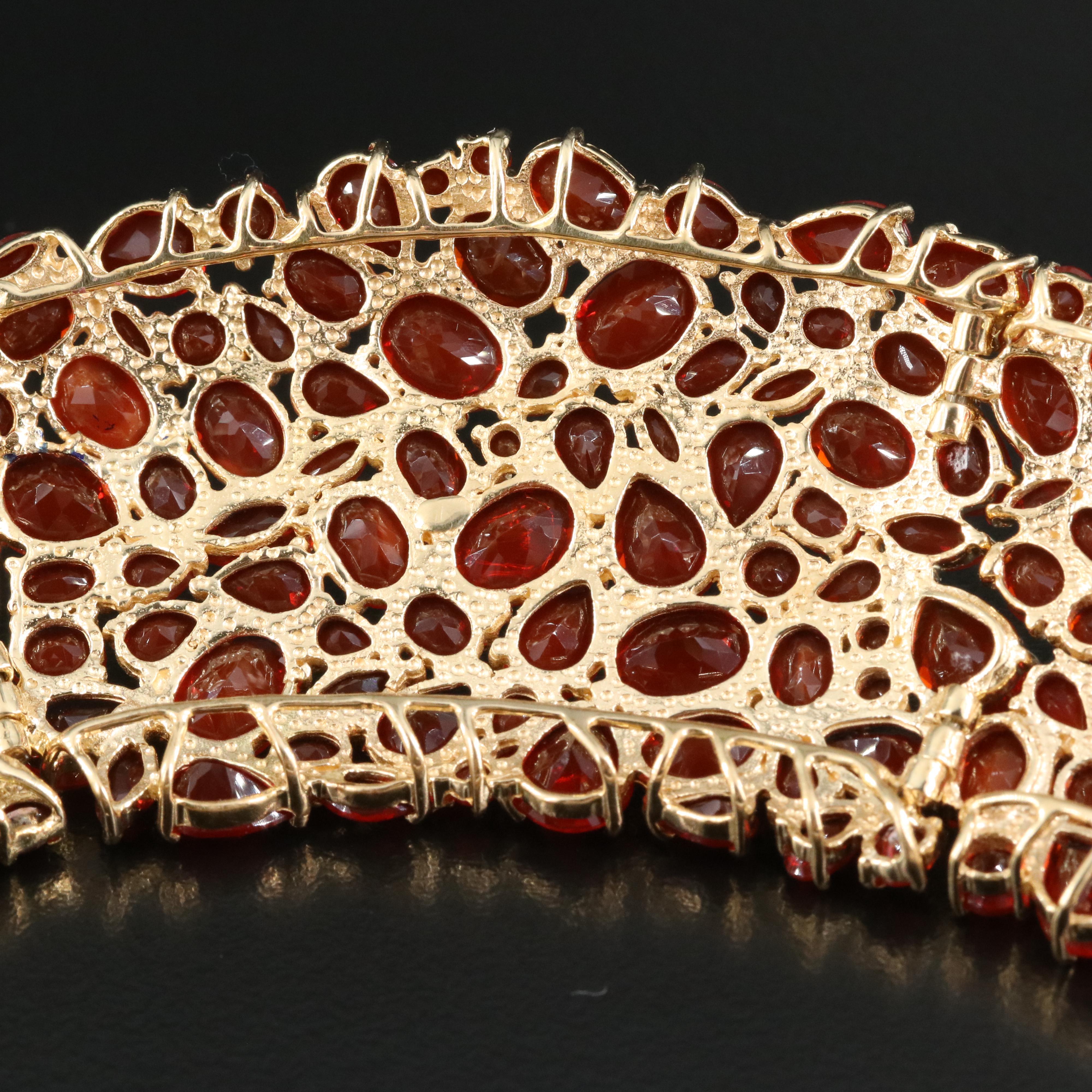18K Fire Opal Bib Necklace