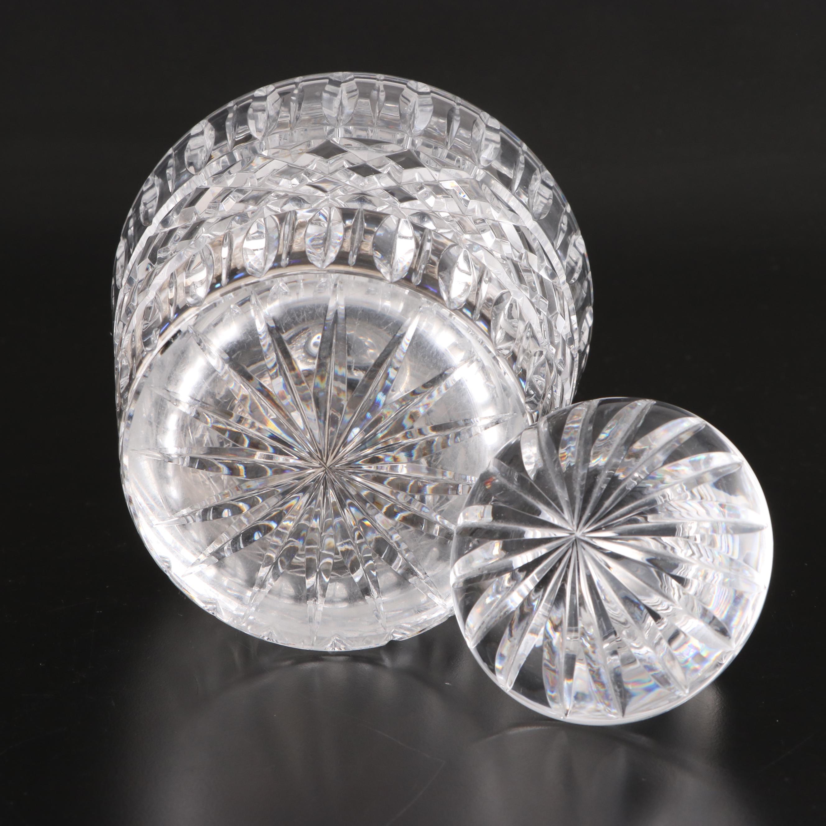 Crystal Liquor Decanters with Sterling Silver Labels