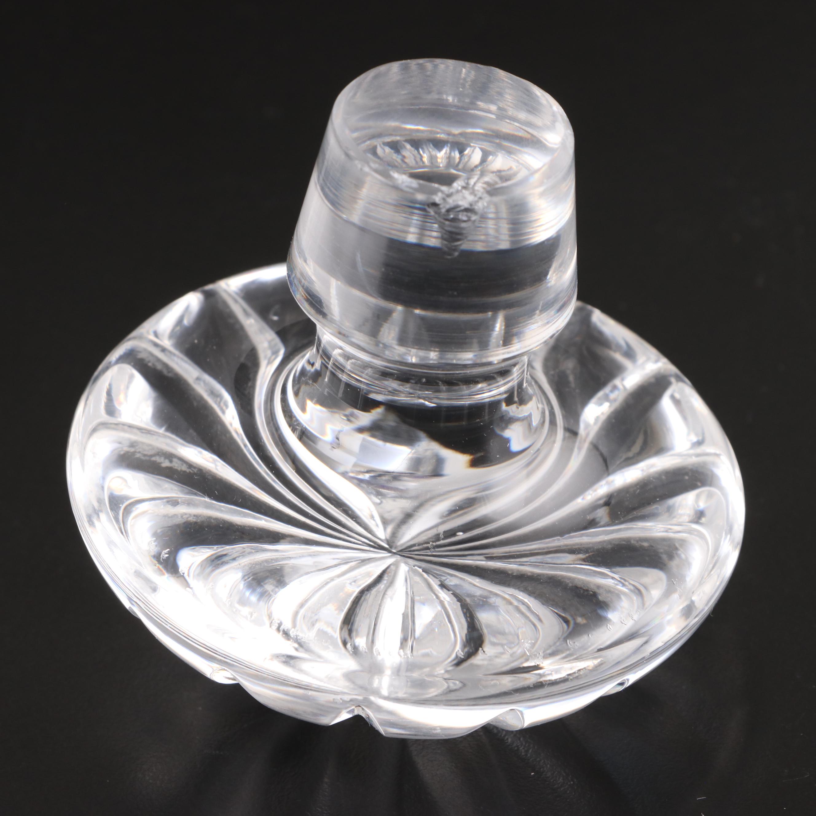 Crystal Liquor Decanters with Sterling Silver Labels