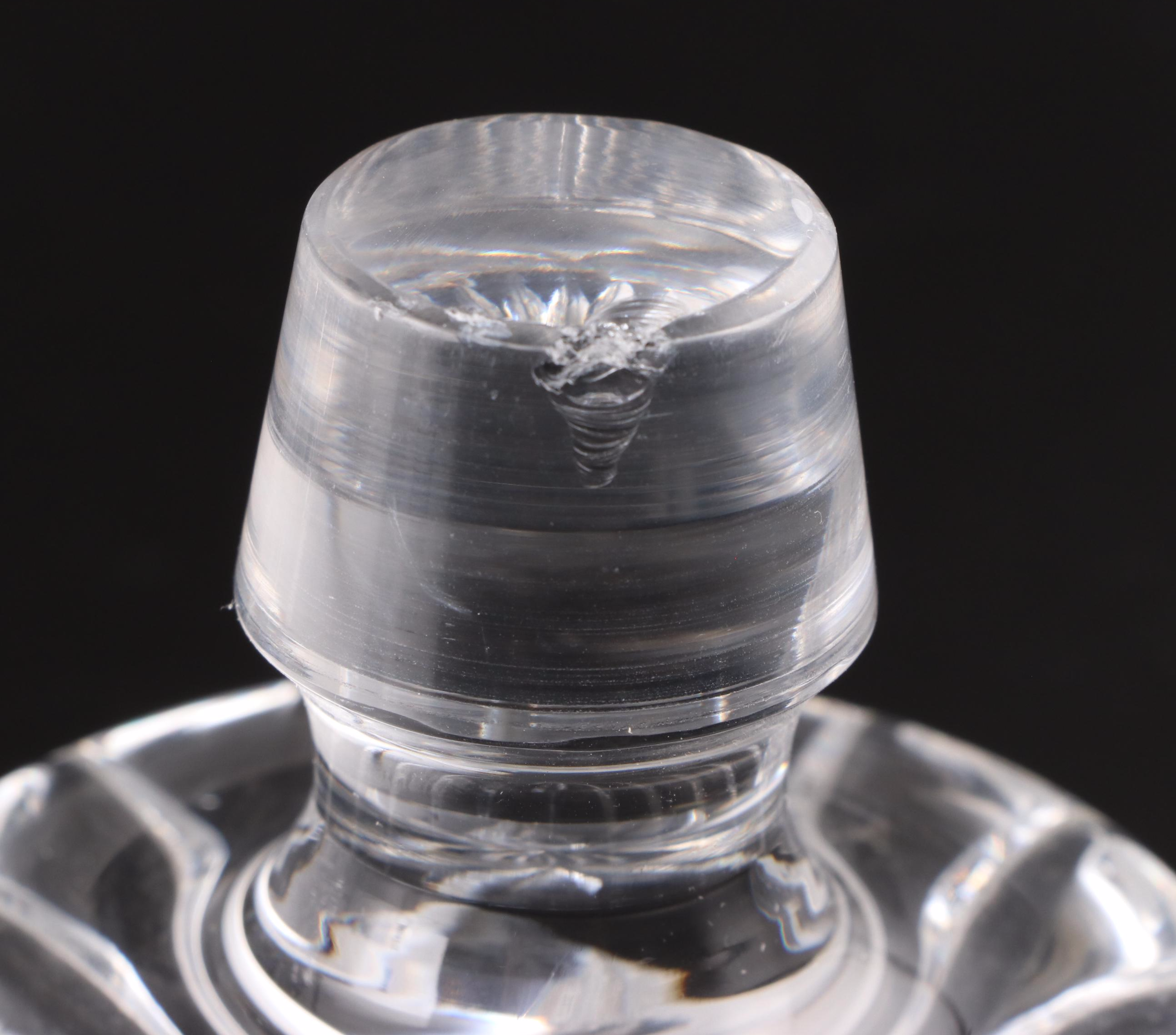 Crystal Liquor Decanters with Sterling Silver Labels