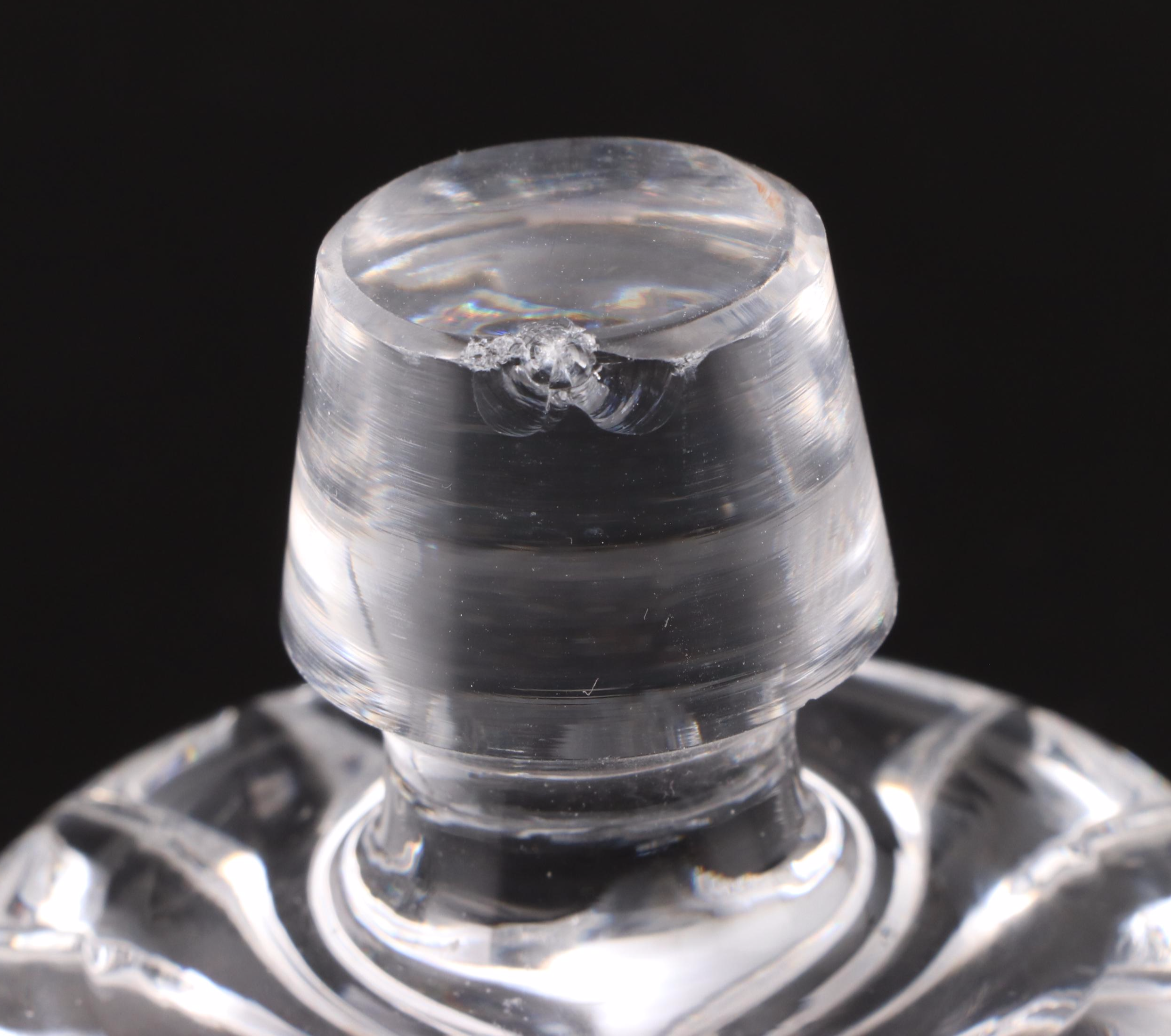 Crystal Liquor Decanters with Sterling Silver Labels