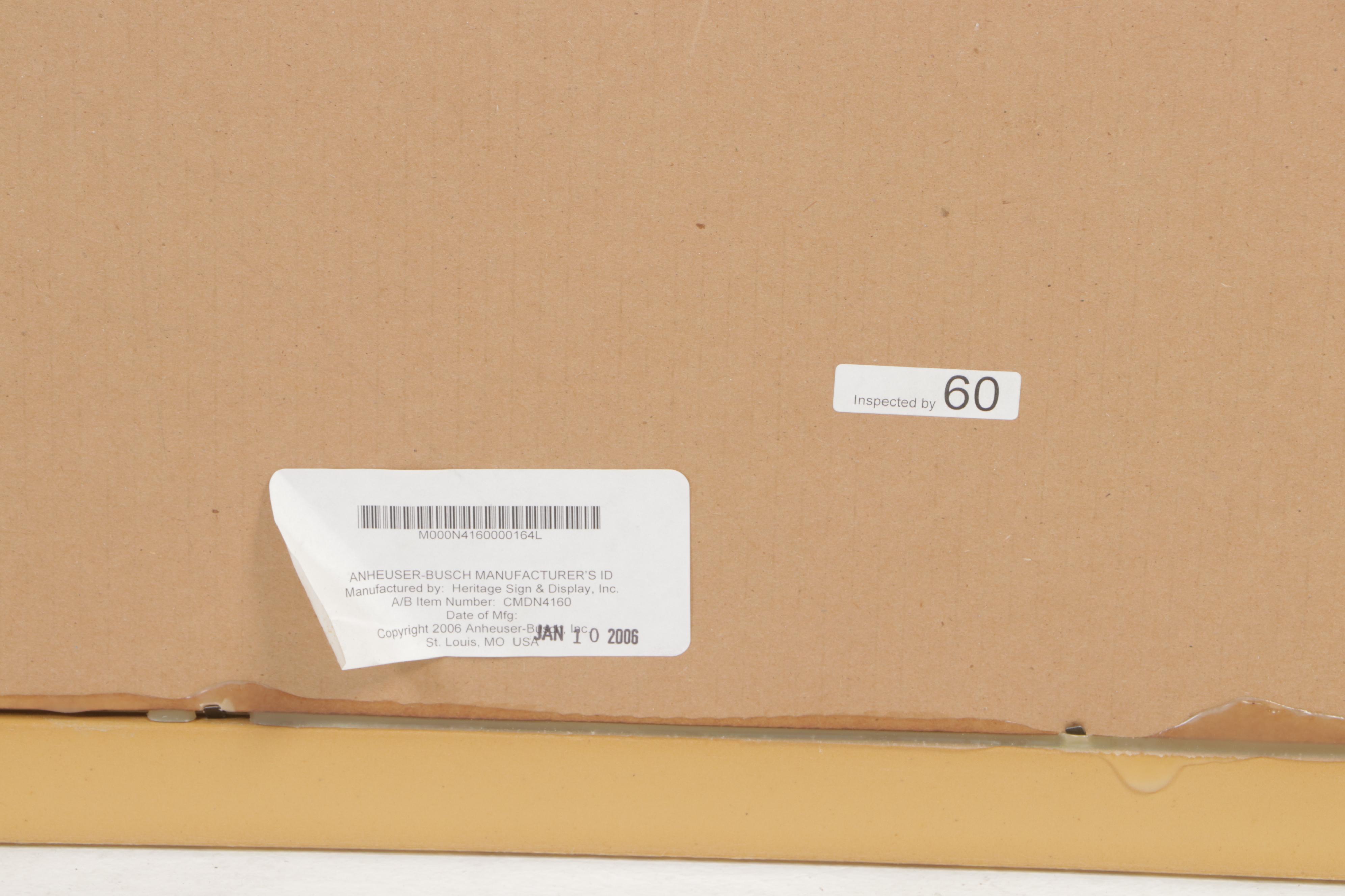 Budweiser Advertising Bar Mirror, 2005