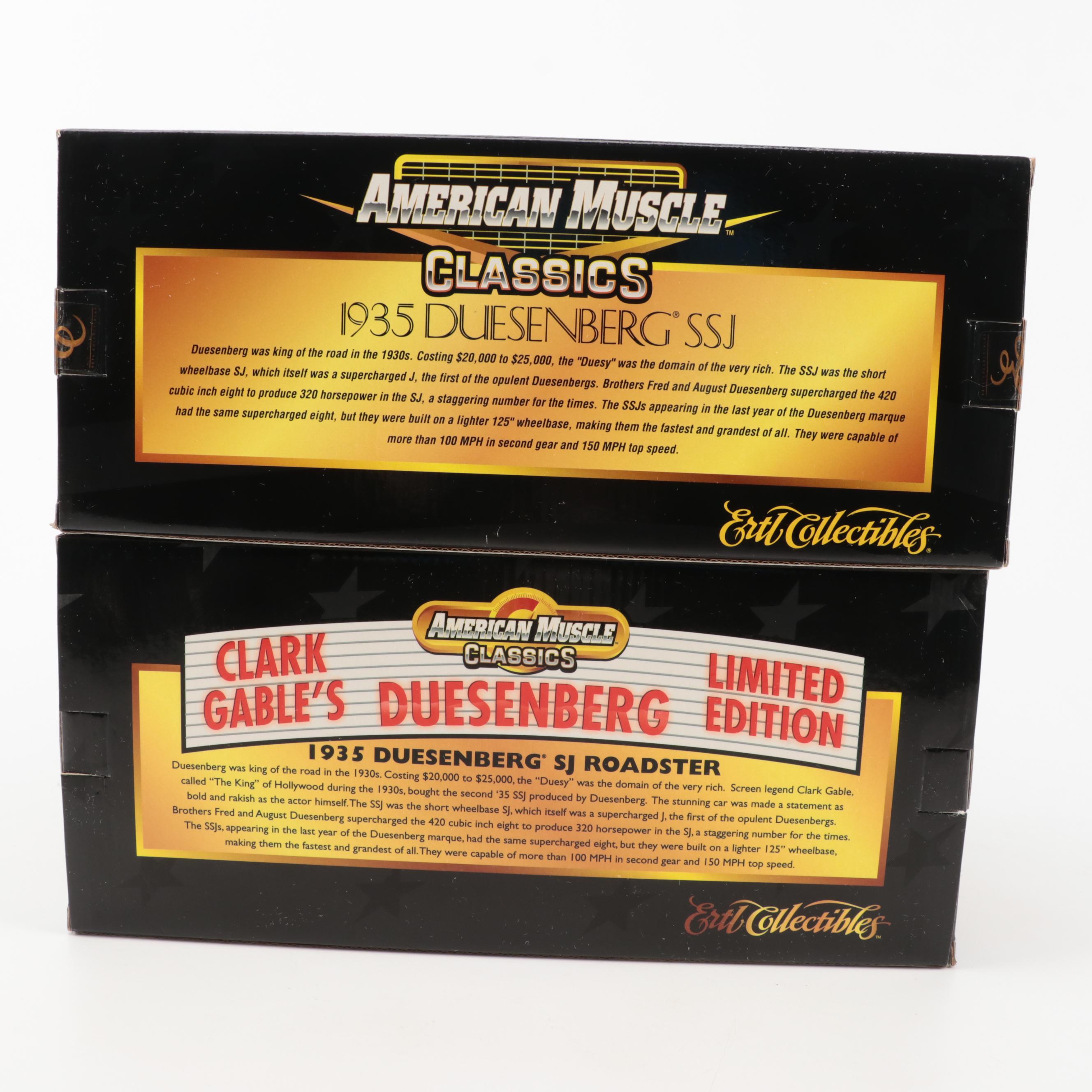 Ertl 1935 Duesenberg SSJ and Clark Gable's 1935 Duesenberg Model Cars