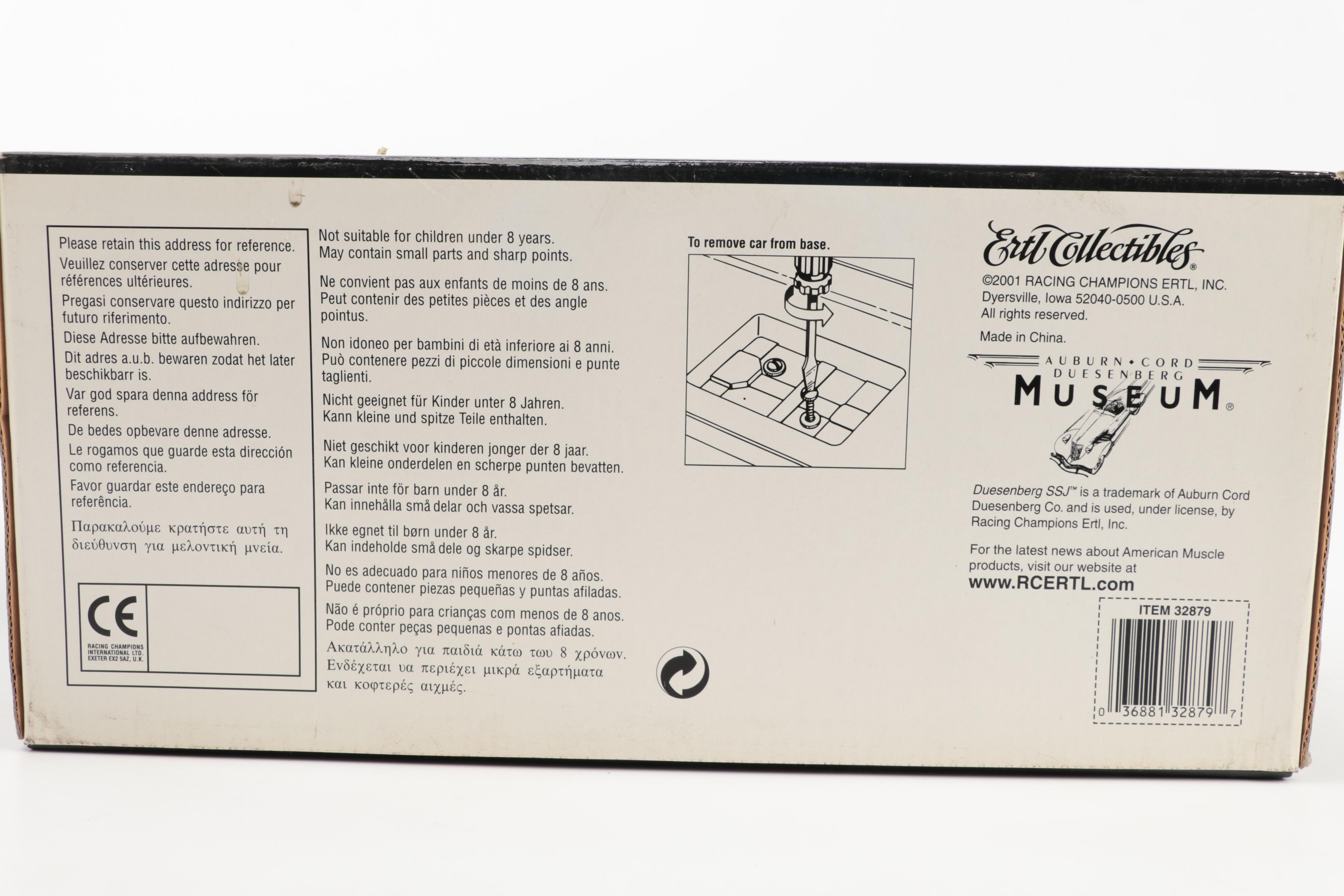 Ertl 1935 Duesenberg SSJ and Clark Gable's 1935 Duesenberg Model Cars