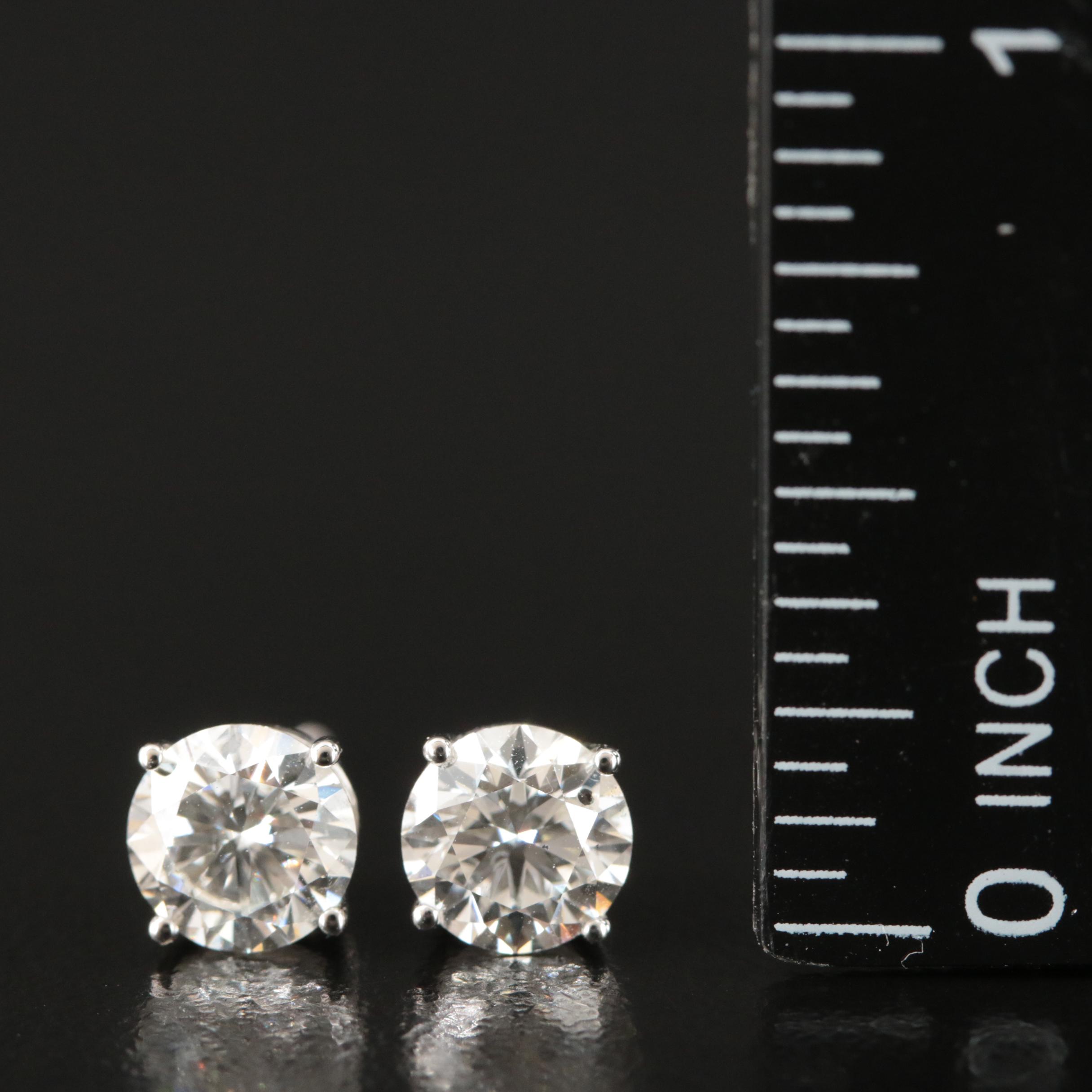 14K 2.07 CTW Lab Grown Diamond Stud Earrings