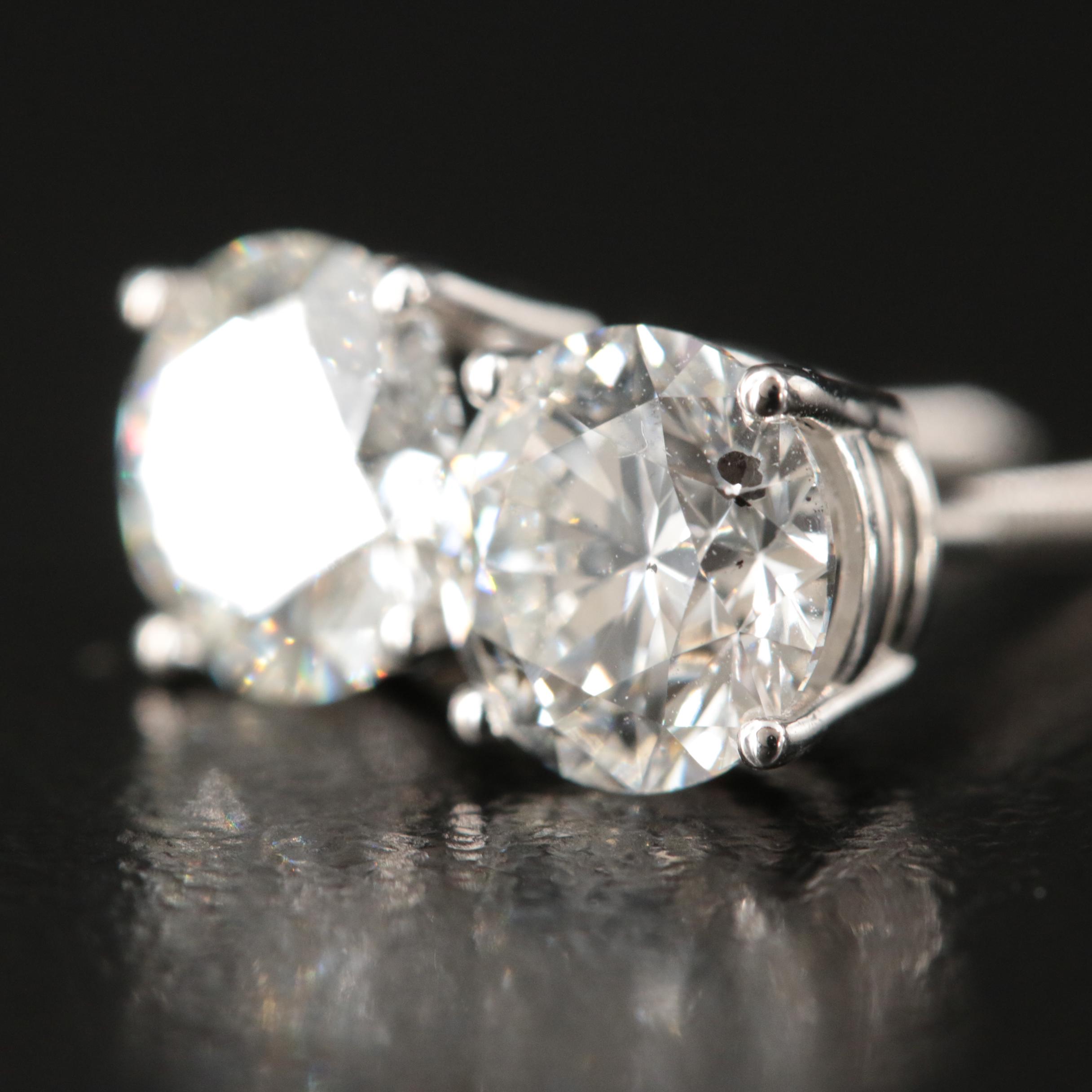 14K 2.07 CTW Lab Grown Diamond Stud Earrings