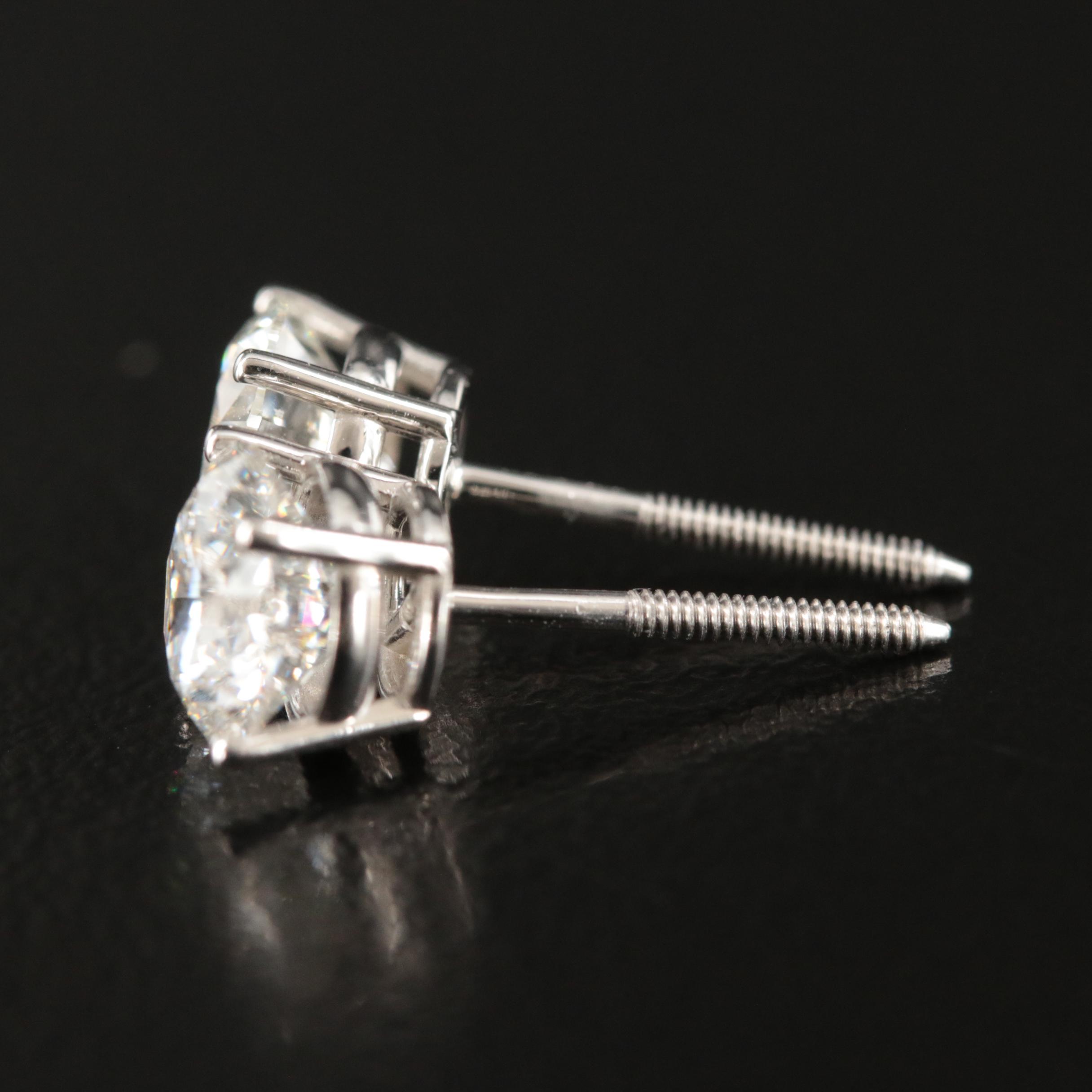 14K 2.07 CTW Lab Grown Diamond Stud Earrings