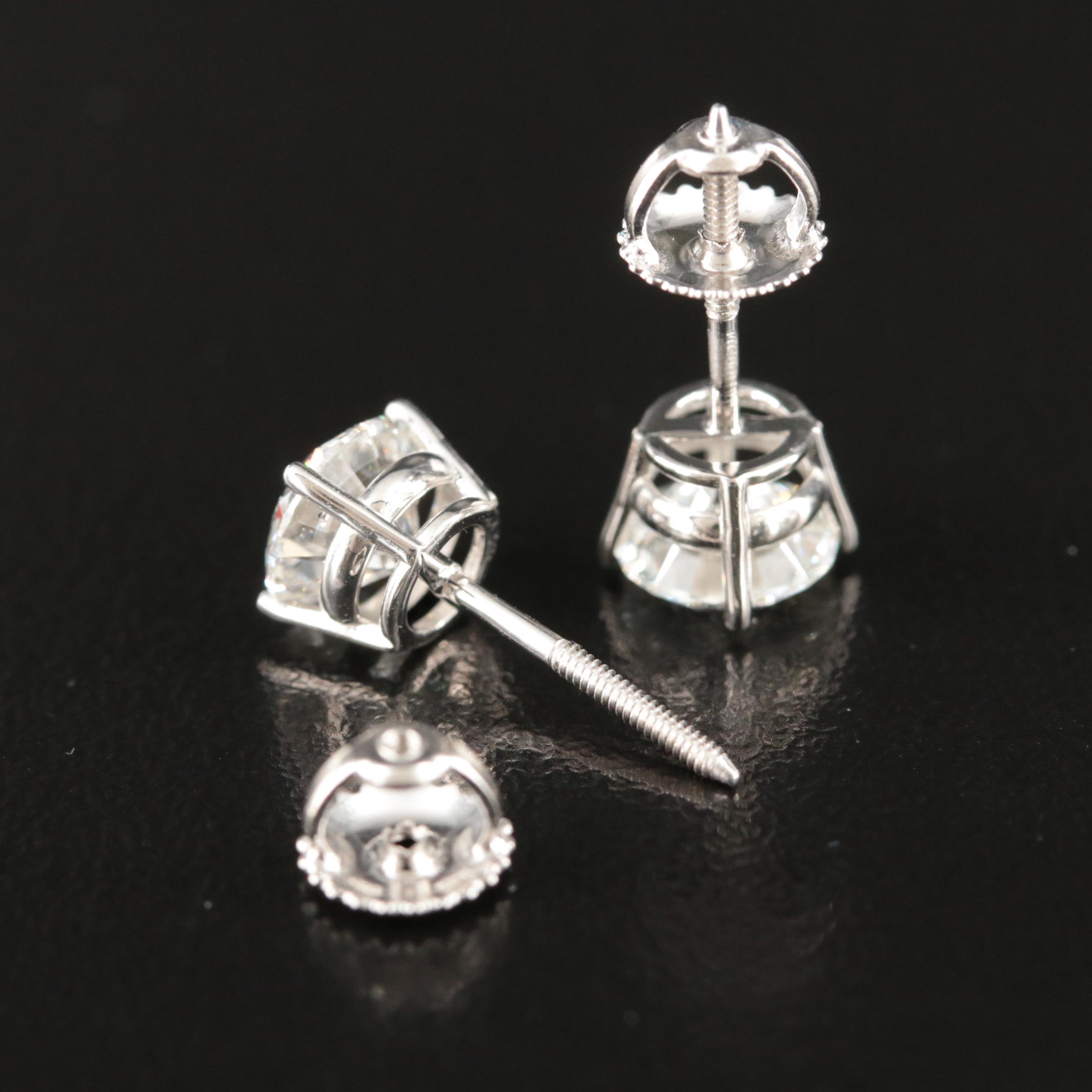 14K 2.07 CTW Lab Grown Diamond Stud Earrings