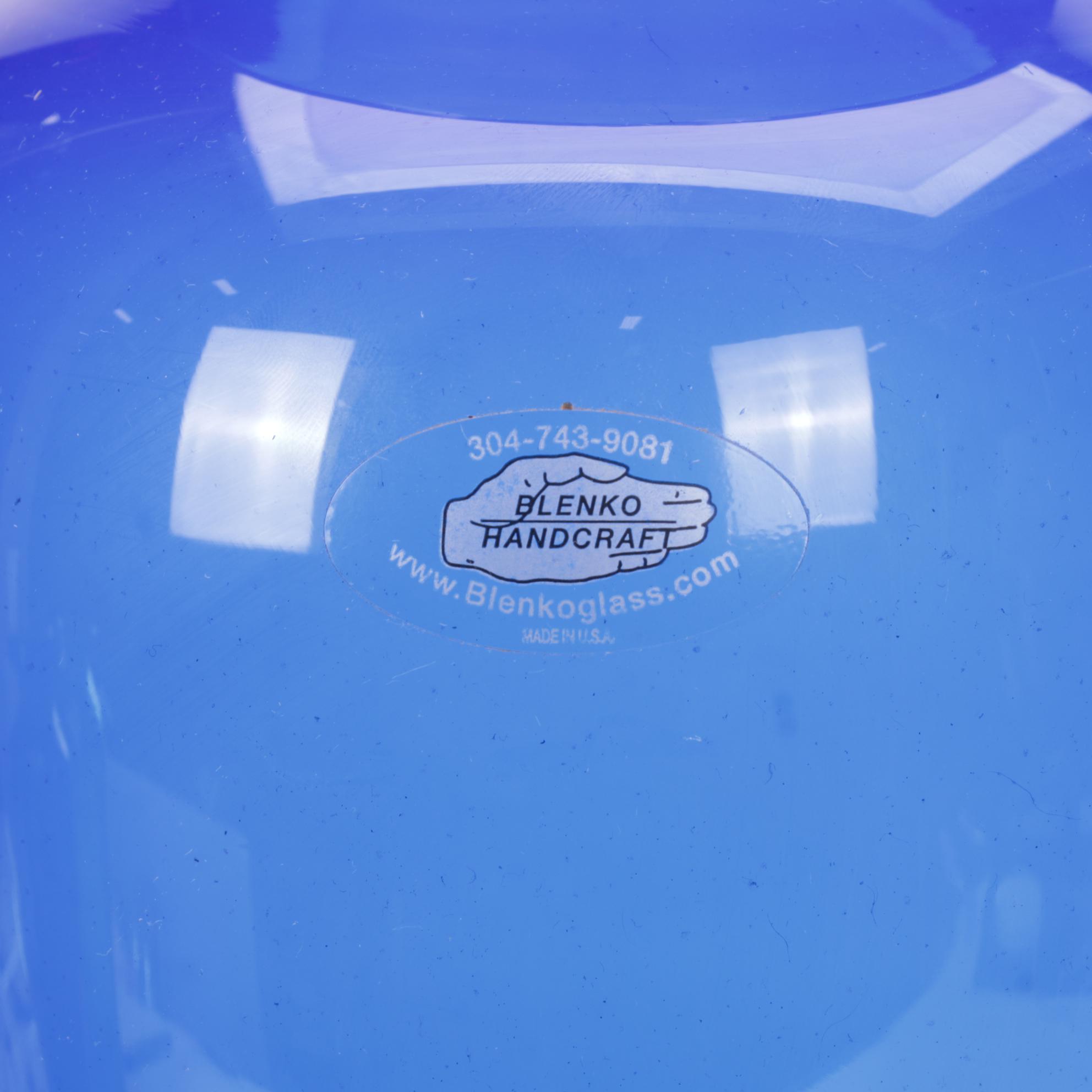 Six Blown Glass Blenko Vases