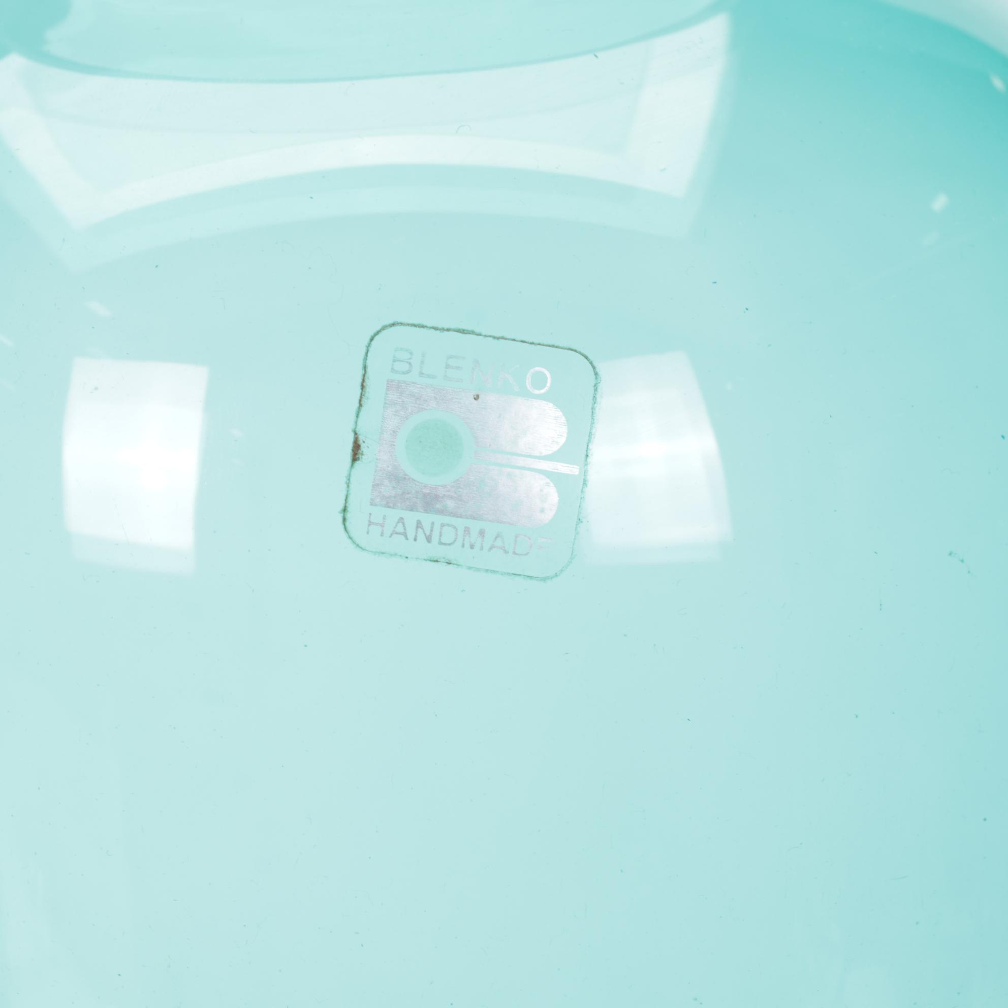 Six Blown Glass Blenko Vases