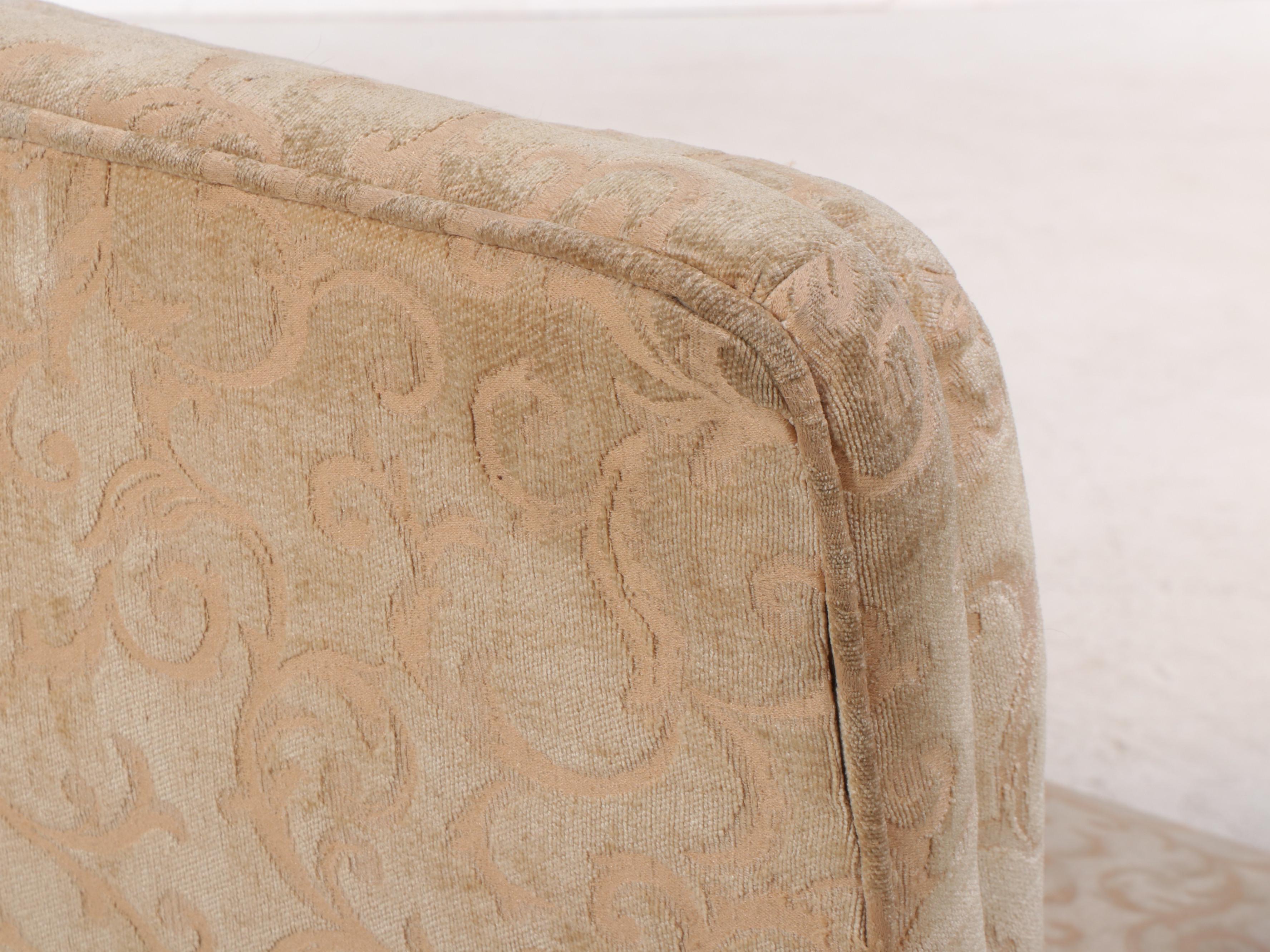 Renaissance Revival Carved Walnut and Custom-Upholstered Sofa