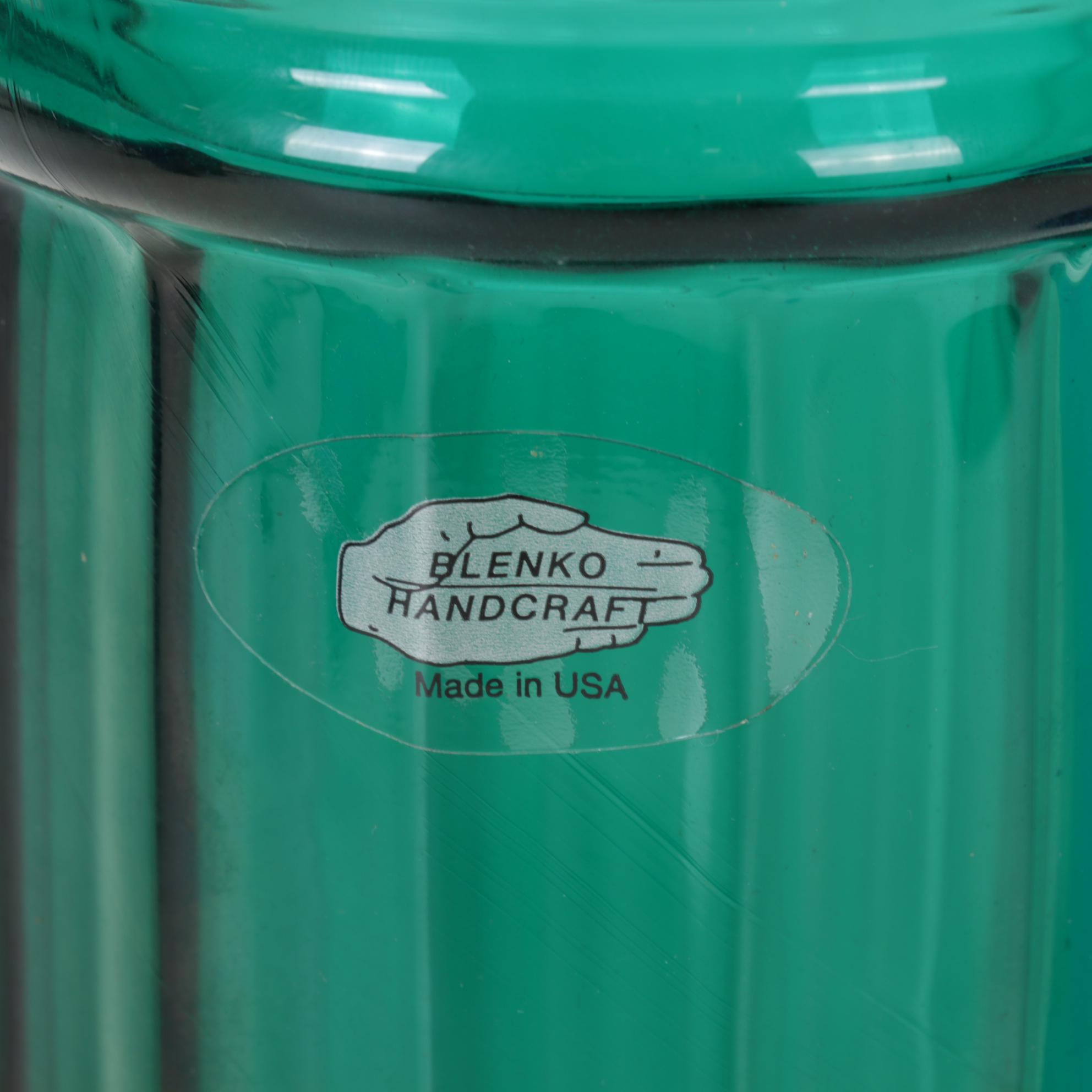 Six Blown Glass Blenko Vases