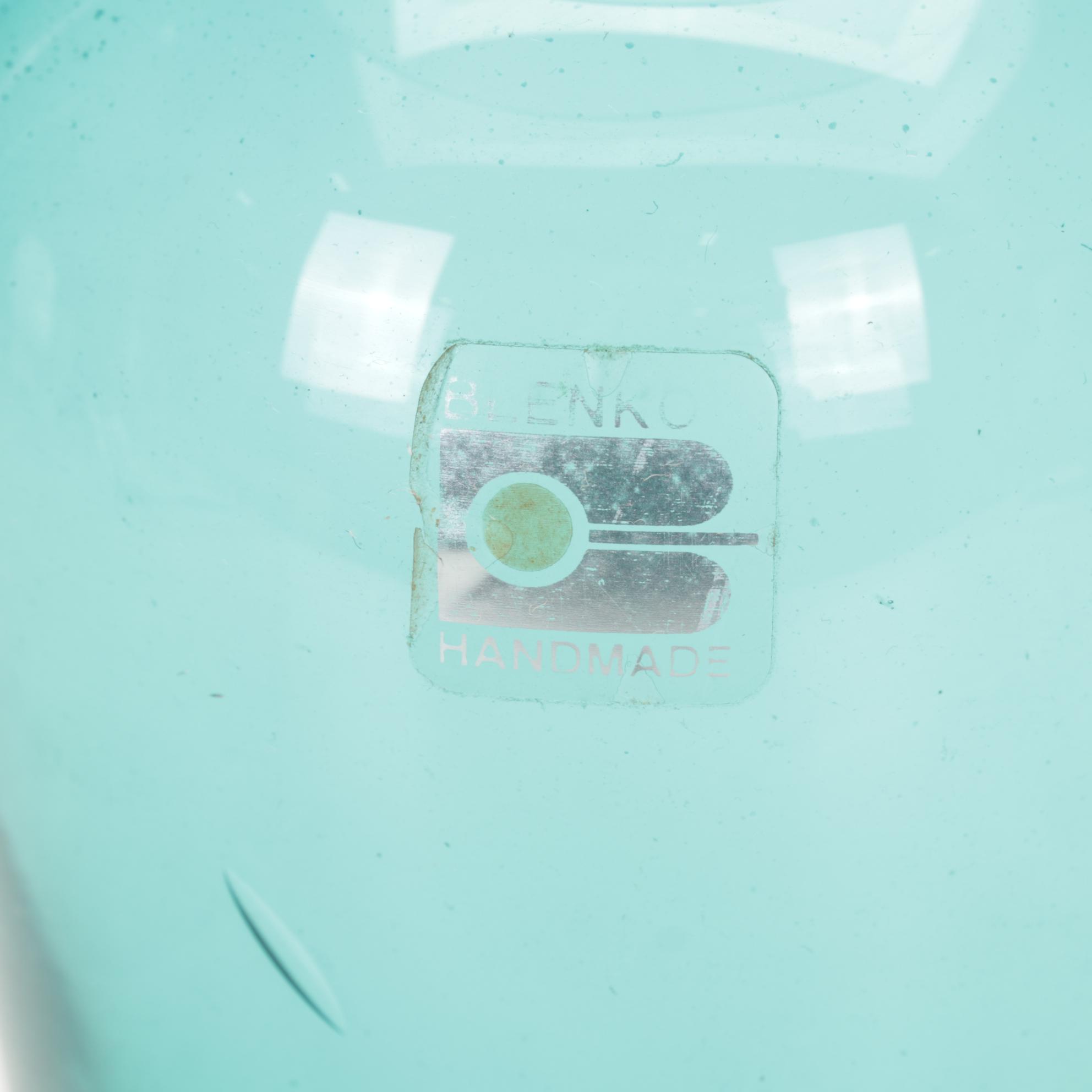 Six Blown Glass Blenko Vases