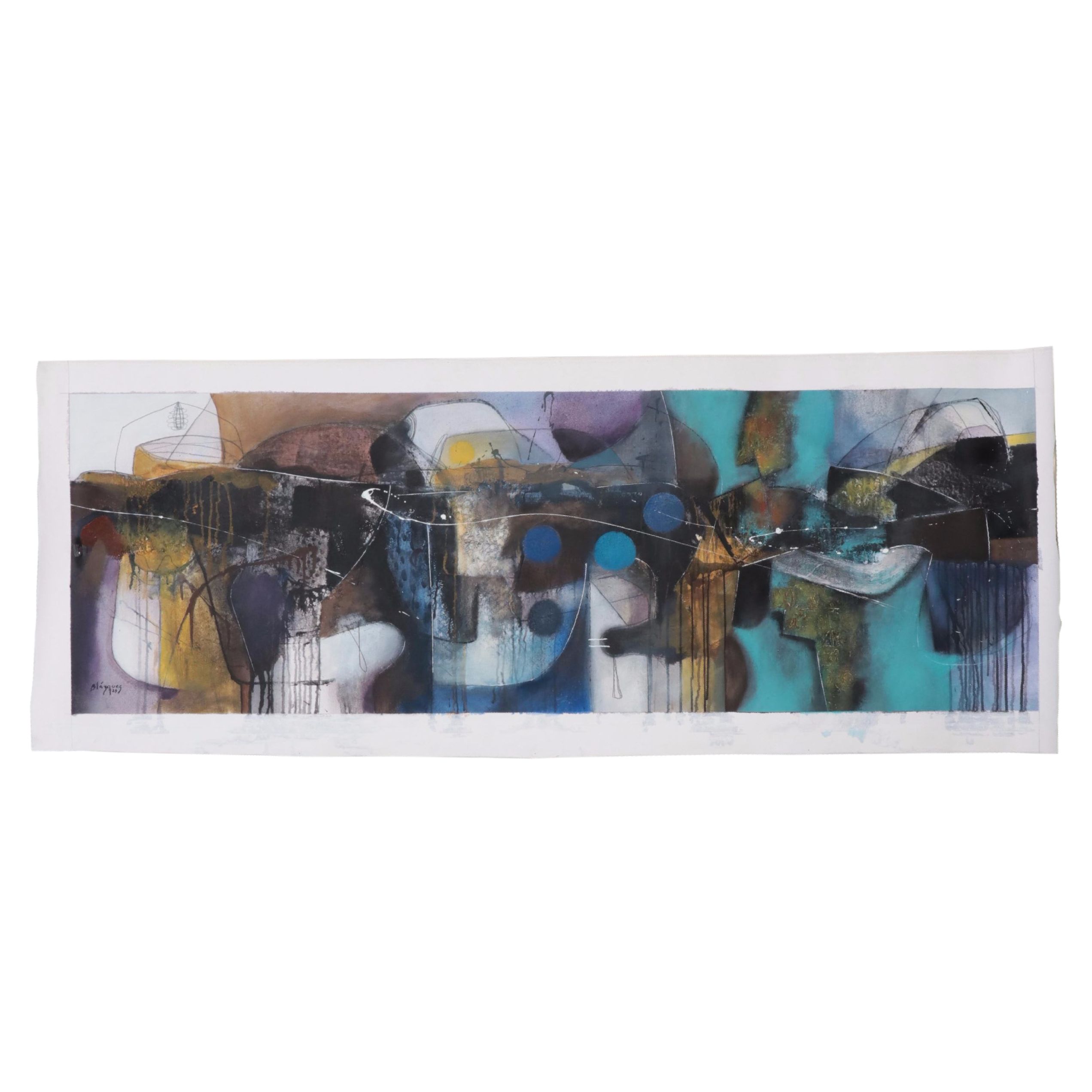 Michel Blázquez Mixed Media Painting "The Infinite Dream of the After," 2023