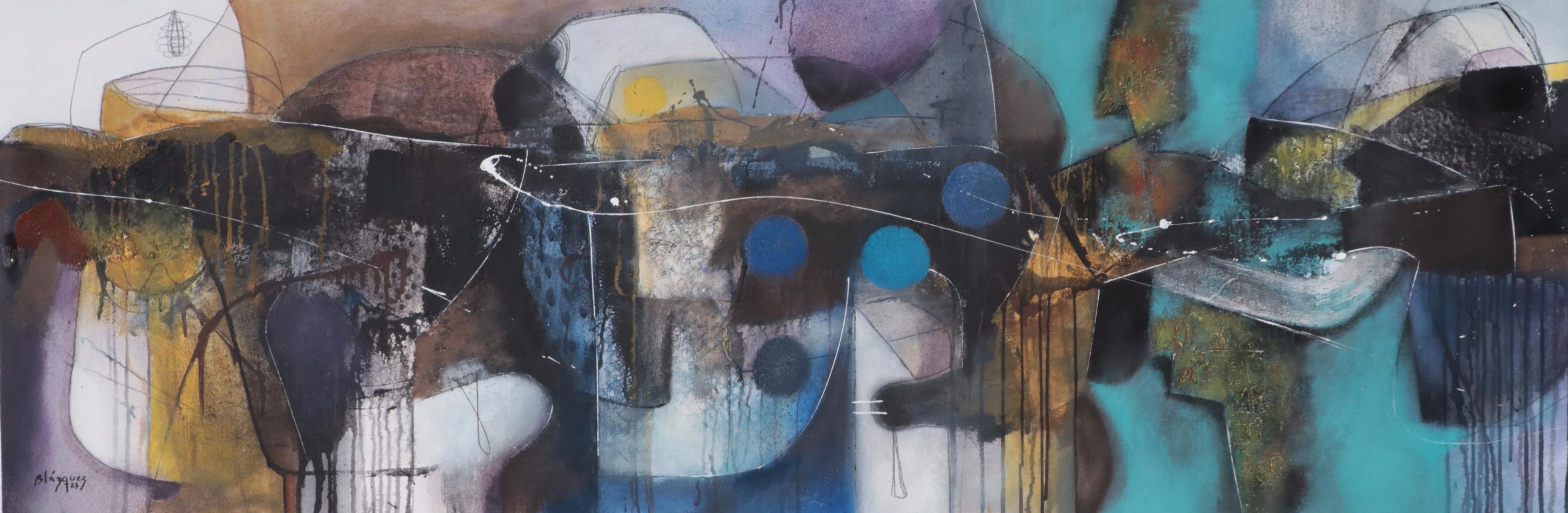 Michel Blázquez Mixed Media Painting "The Infinite Dream of the After," 2023