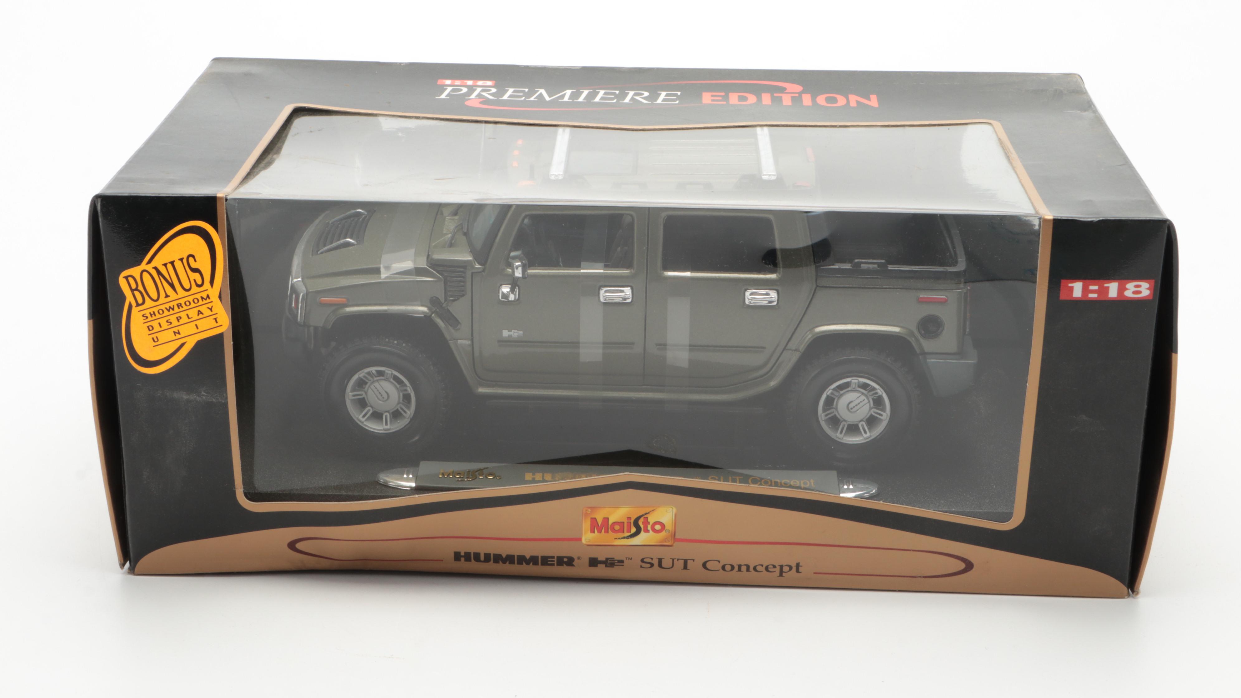 Maisto, Welly and Bburago Model Cars Including Hummer H2 SUT Concept