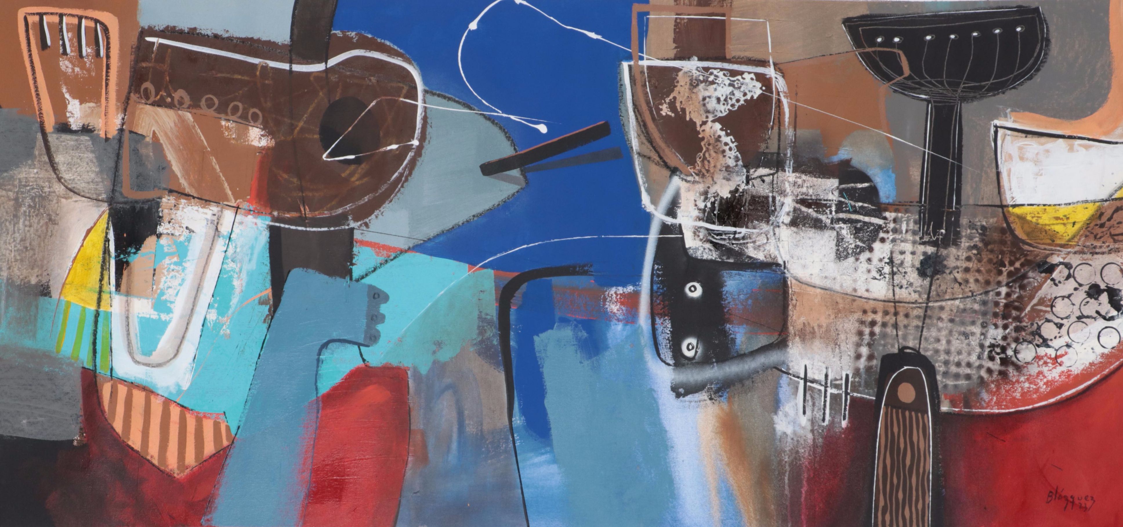 Michel Blázquez Mixed Media Painting "The Lost Fable I," 2023