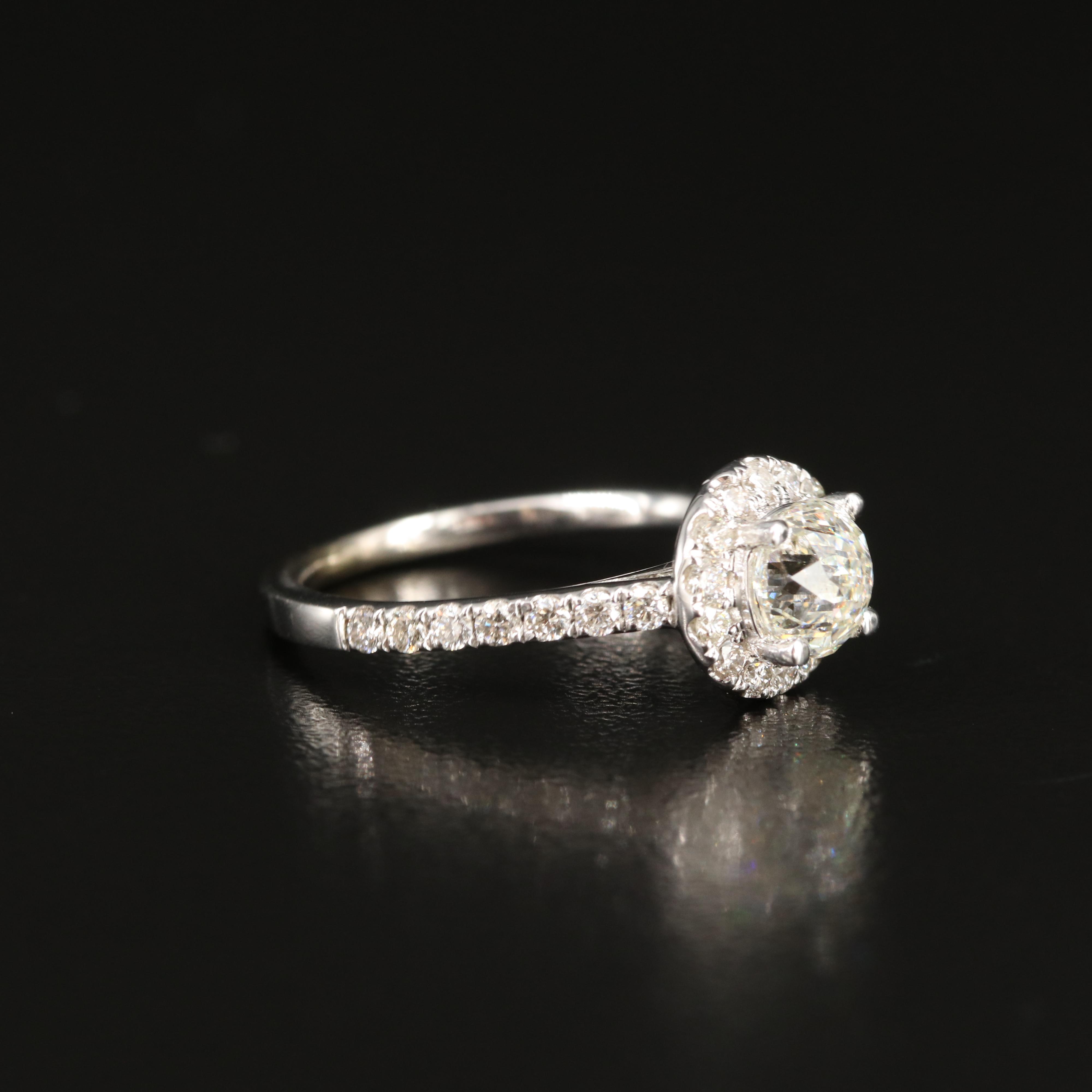 1.60 CTW Diamond Ring with Online Digital IGI Report and Crown of Light Center