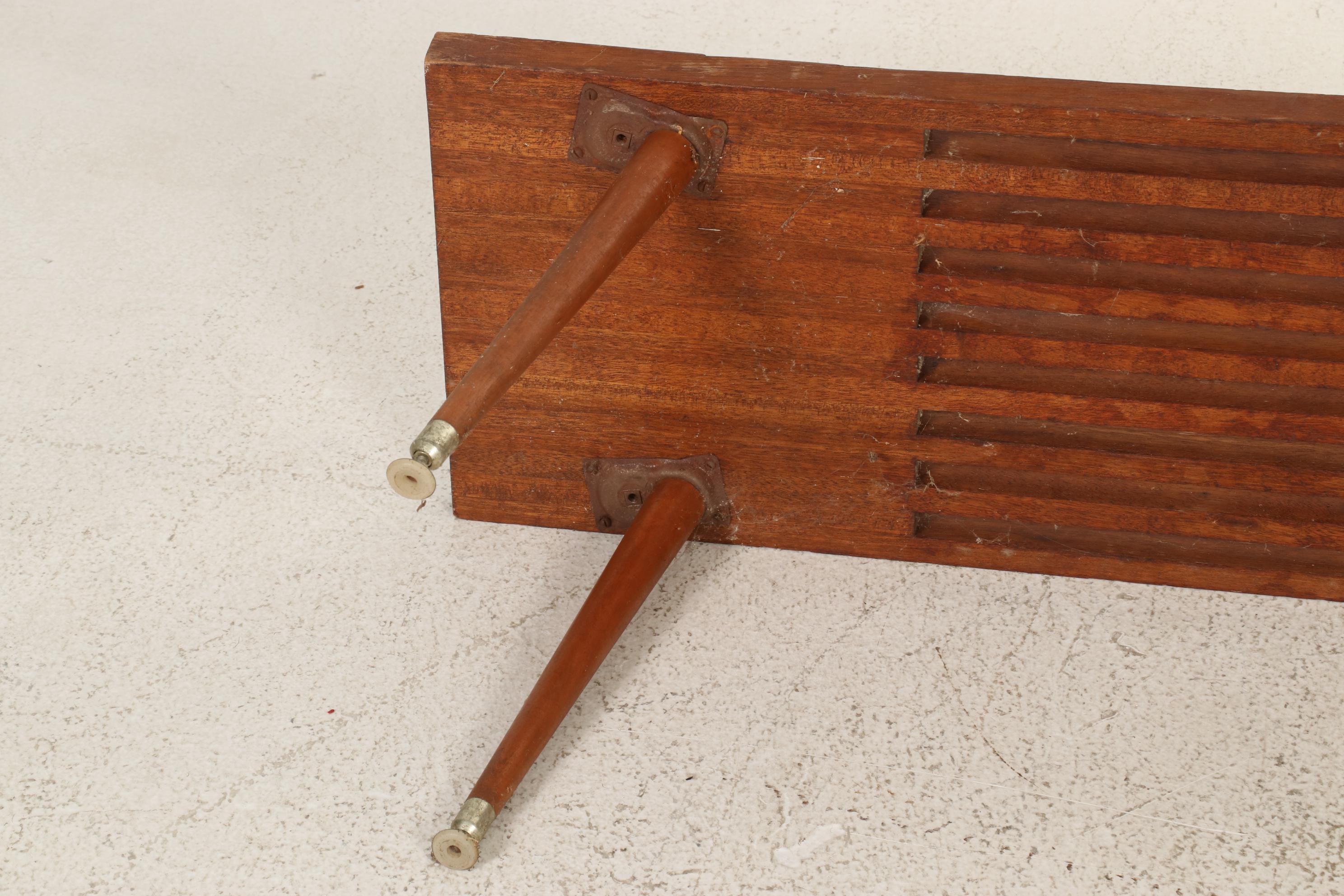 George Nelson Style Mid Century Modern Slat Bench