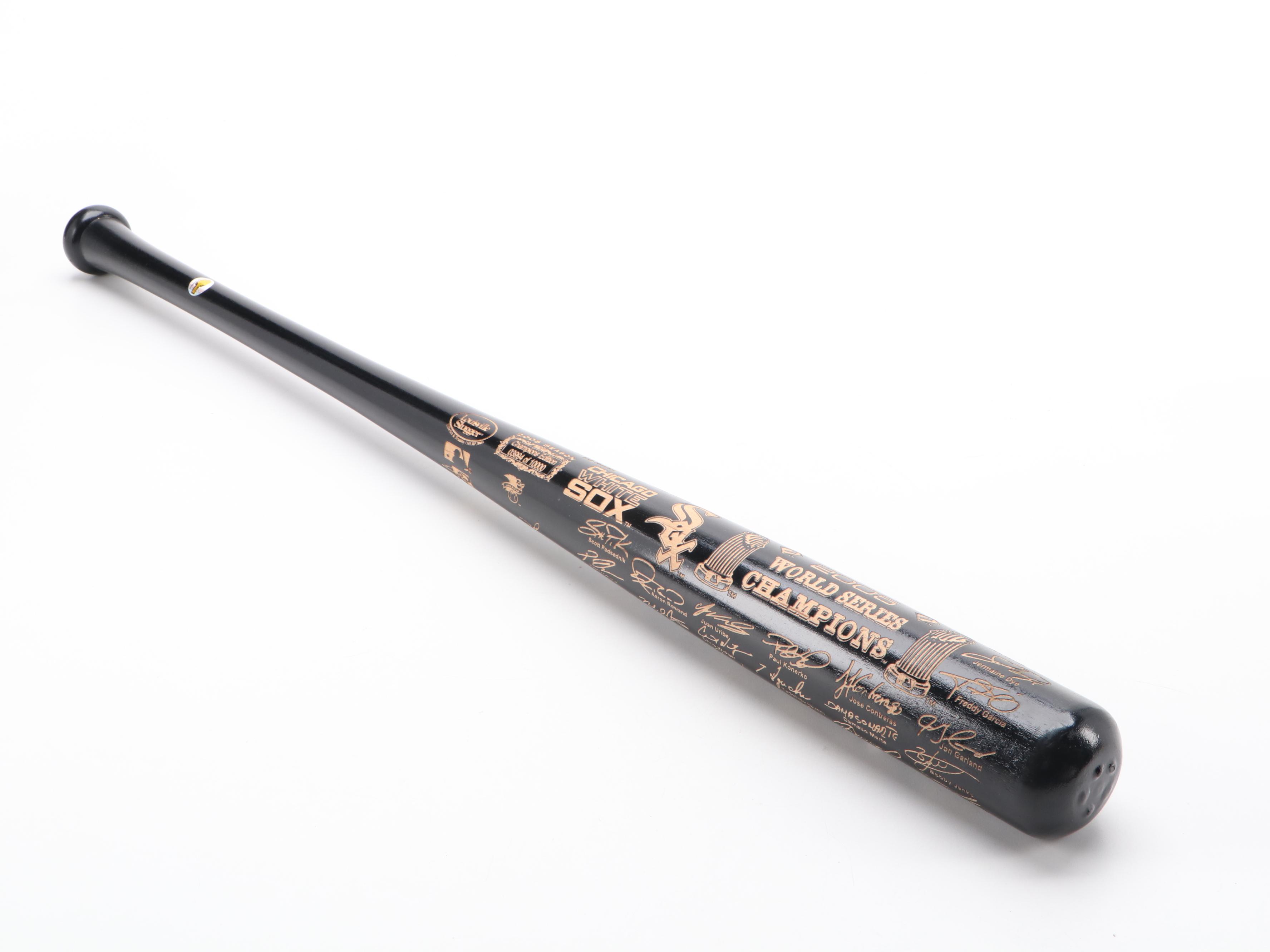 2005 Chicago White Sox World Series Bat with Frank Thomas Figure and More