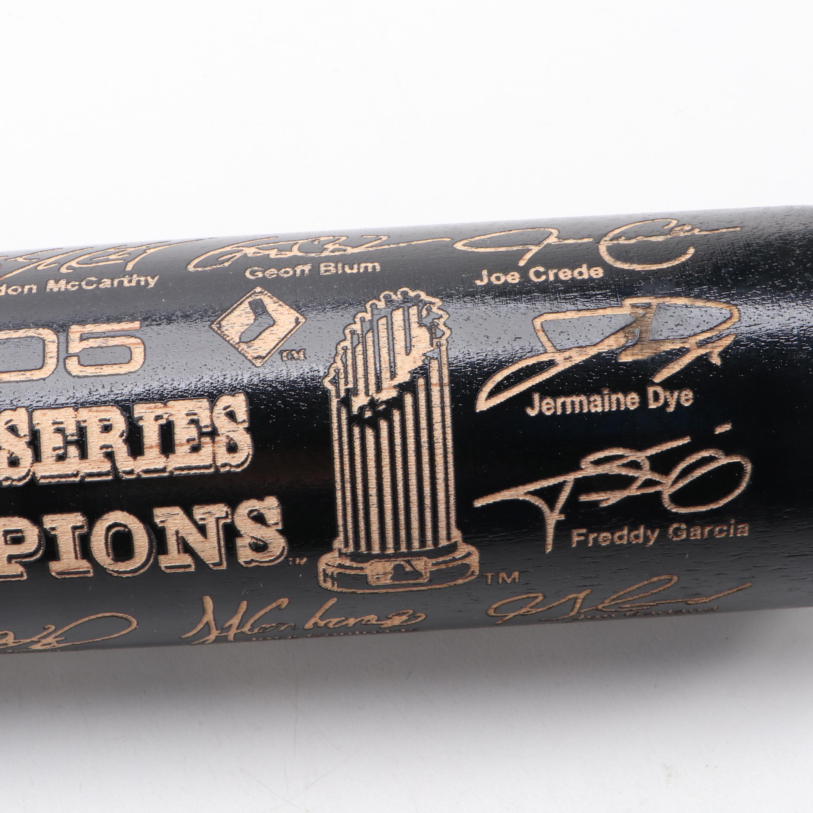 2005 Chicago White Sox World Series Bat with Frank Thomas Figure and More