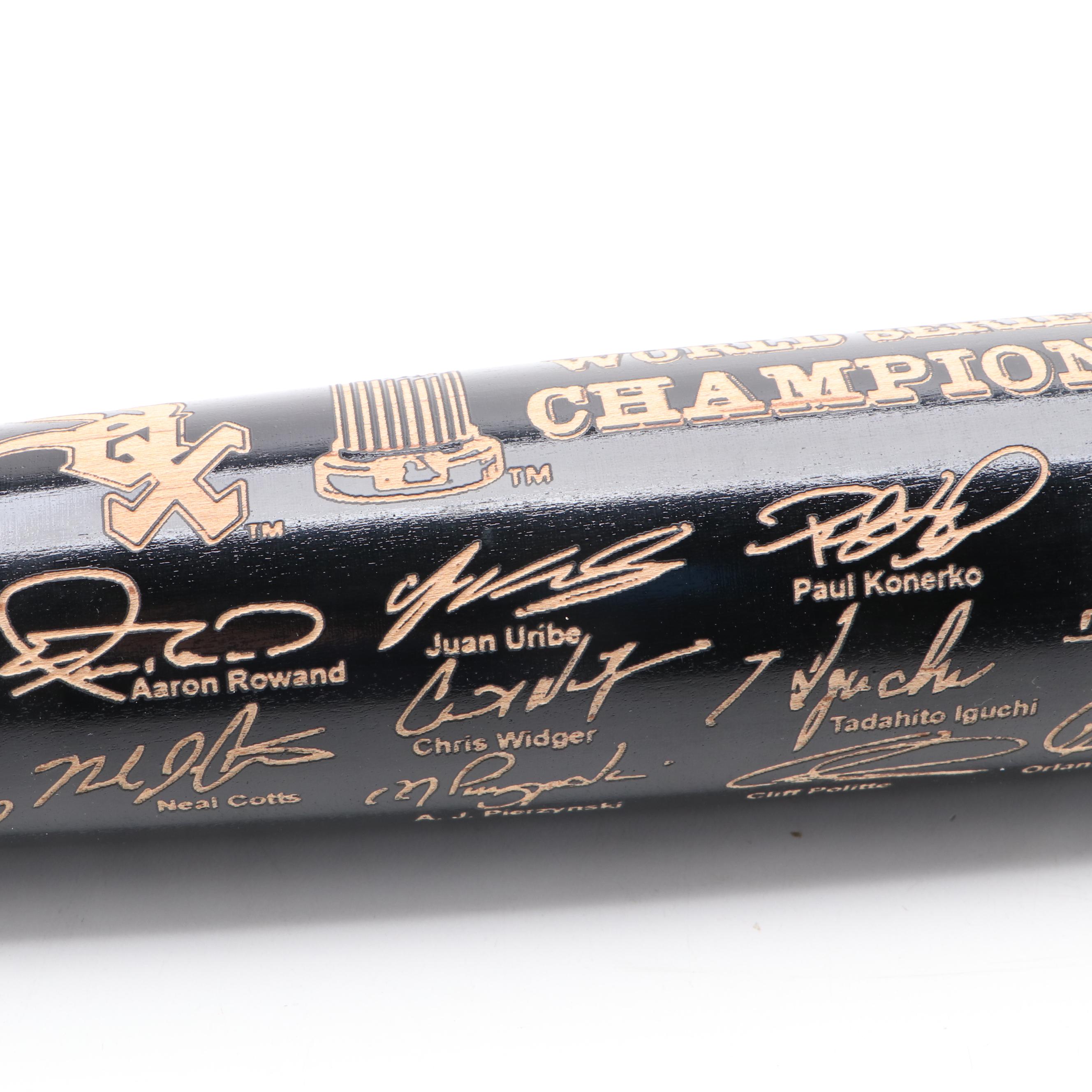 2005 Chicago White Sox World Series Bat with Frank Thomas Figure and More