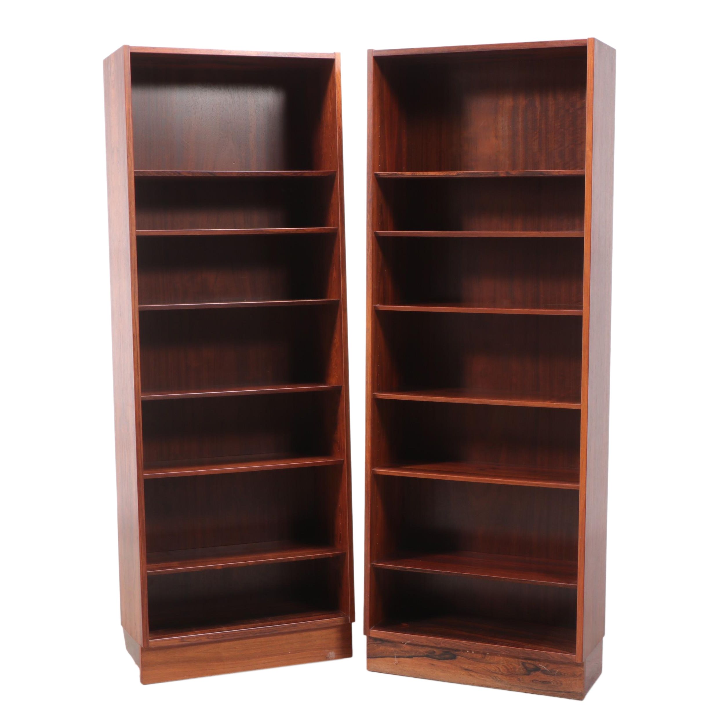 Pair of Poul Hundevad Danish Modern Rosewood Bookcases, circa 1960